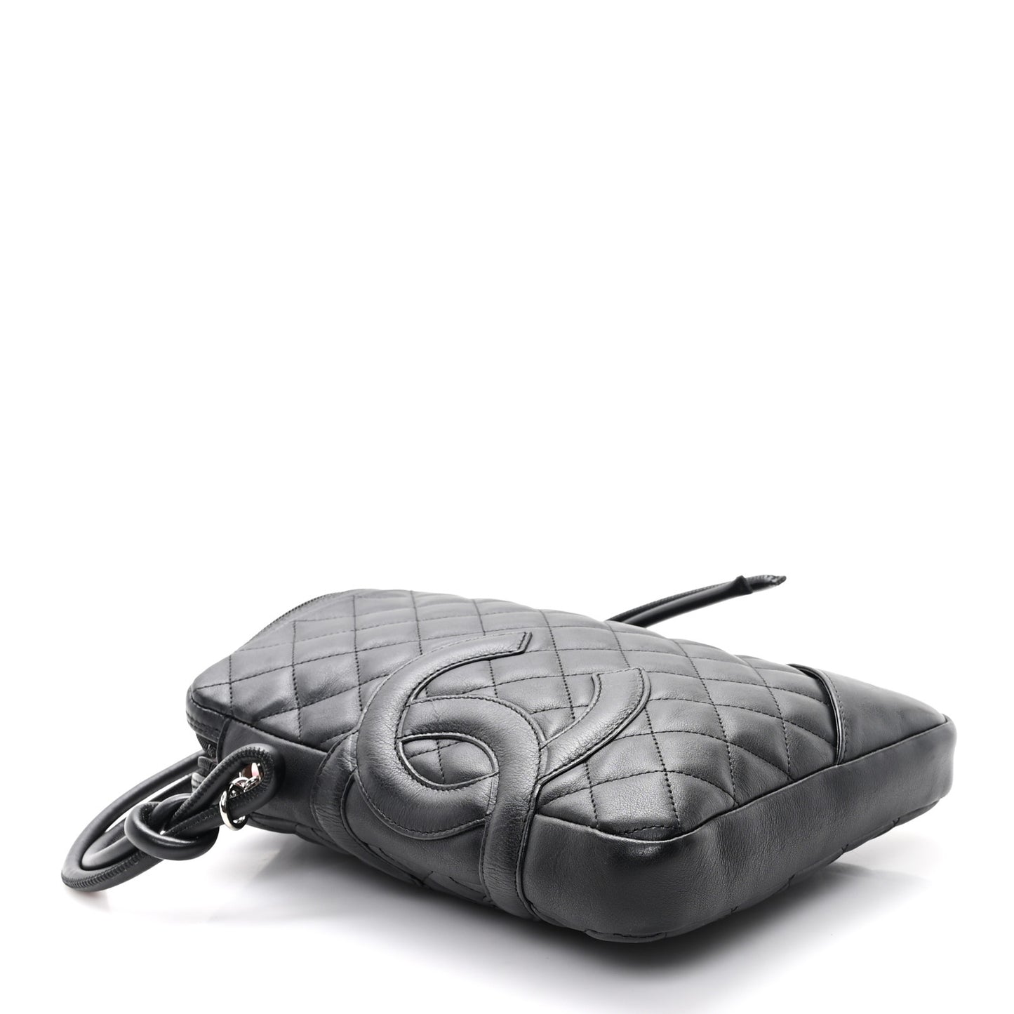 Calfskin Quilted Medium Cambon Messenger Black