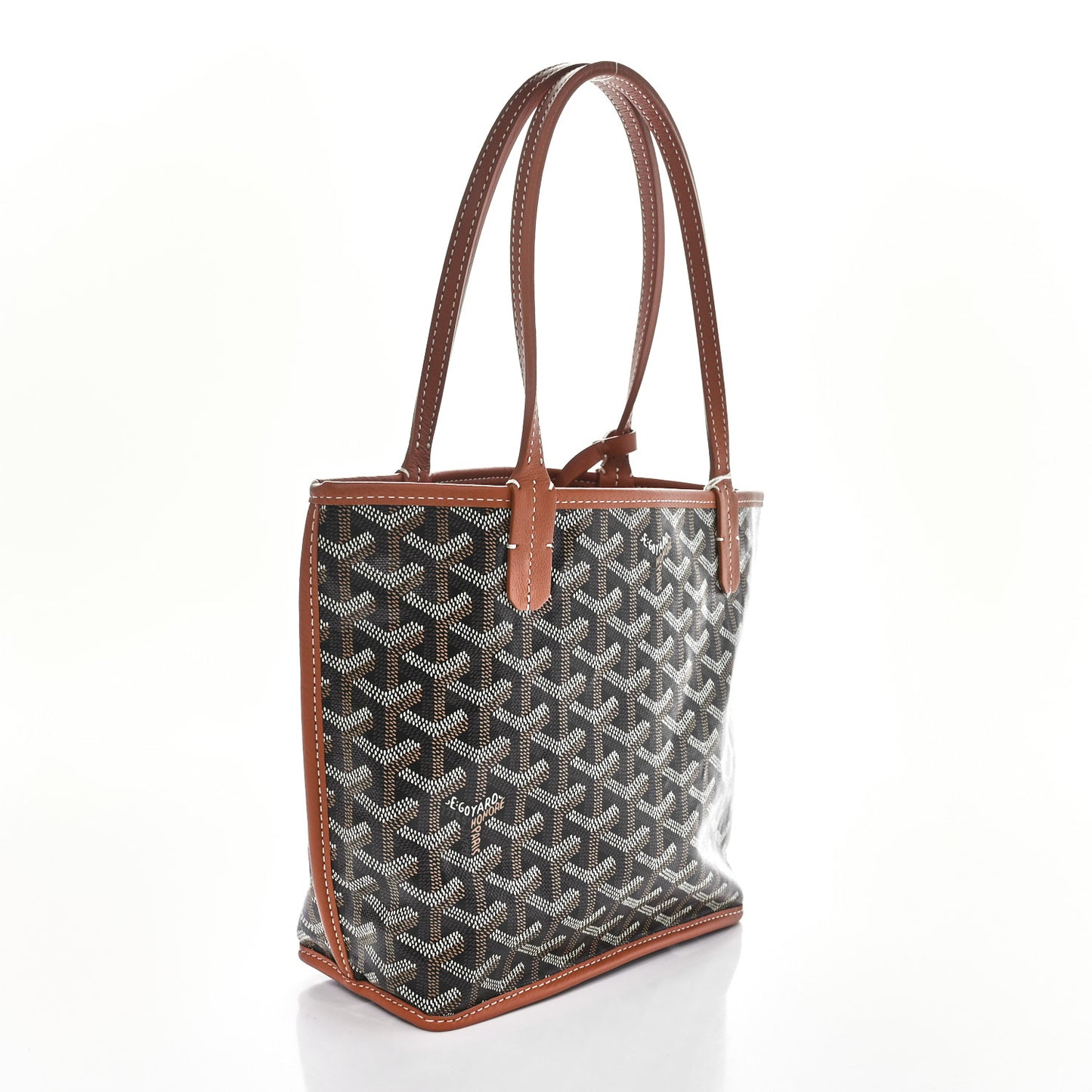 Goyardine Reversible Mini Anjou Black Gold