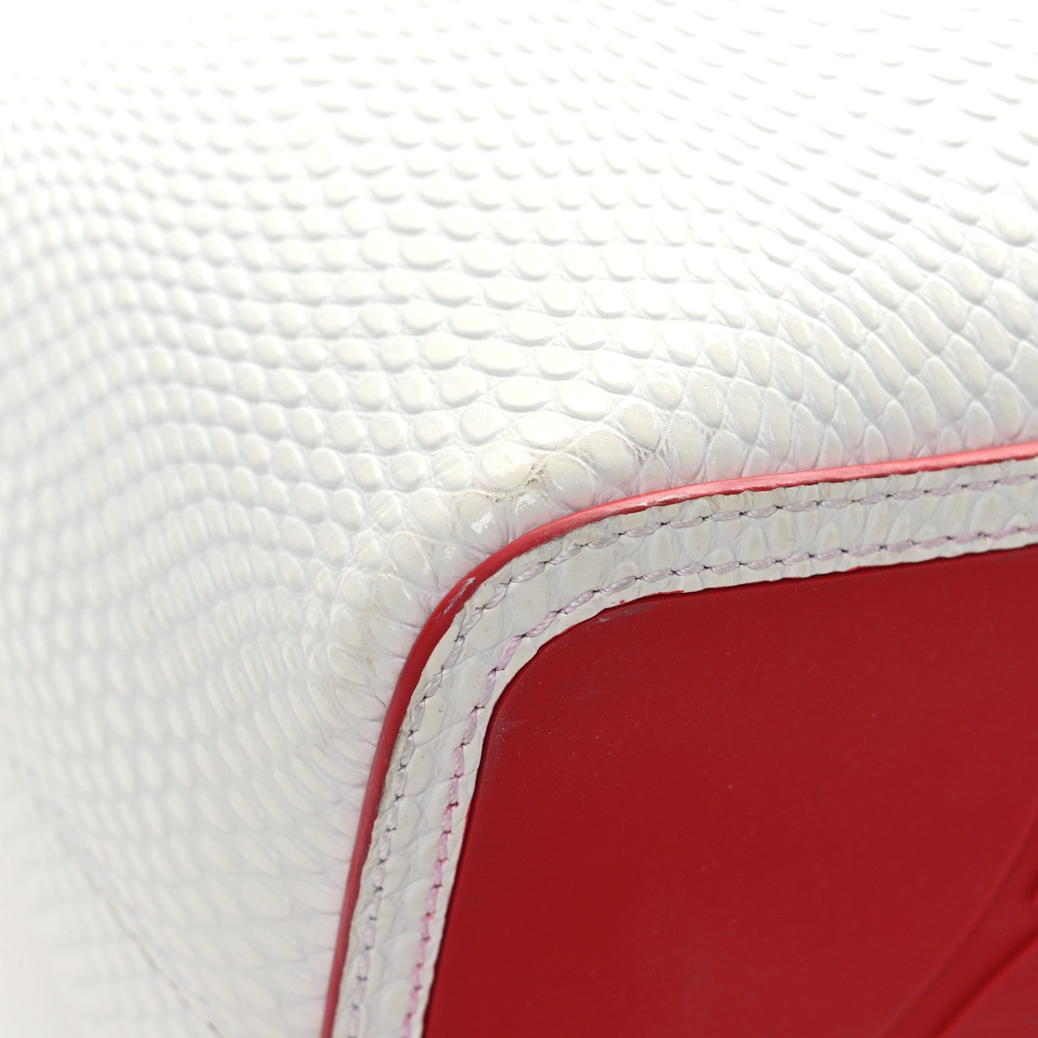 Christian Louboutin Calfskin Jurassic Embossed Spiked Large Cabarock Shopper Tote White 10 of 12