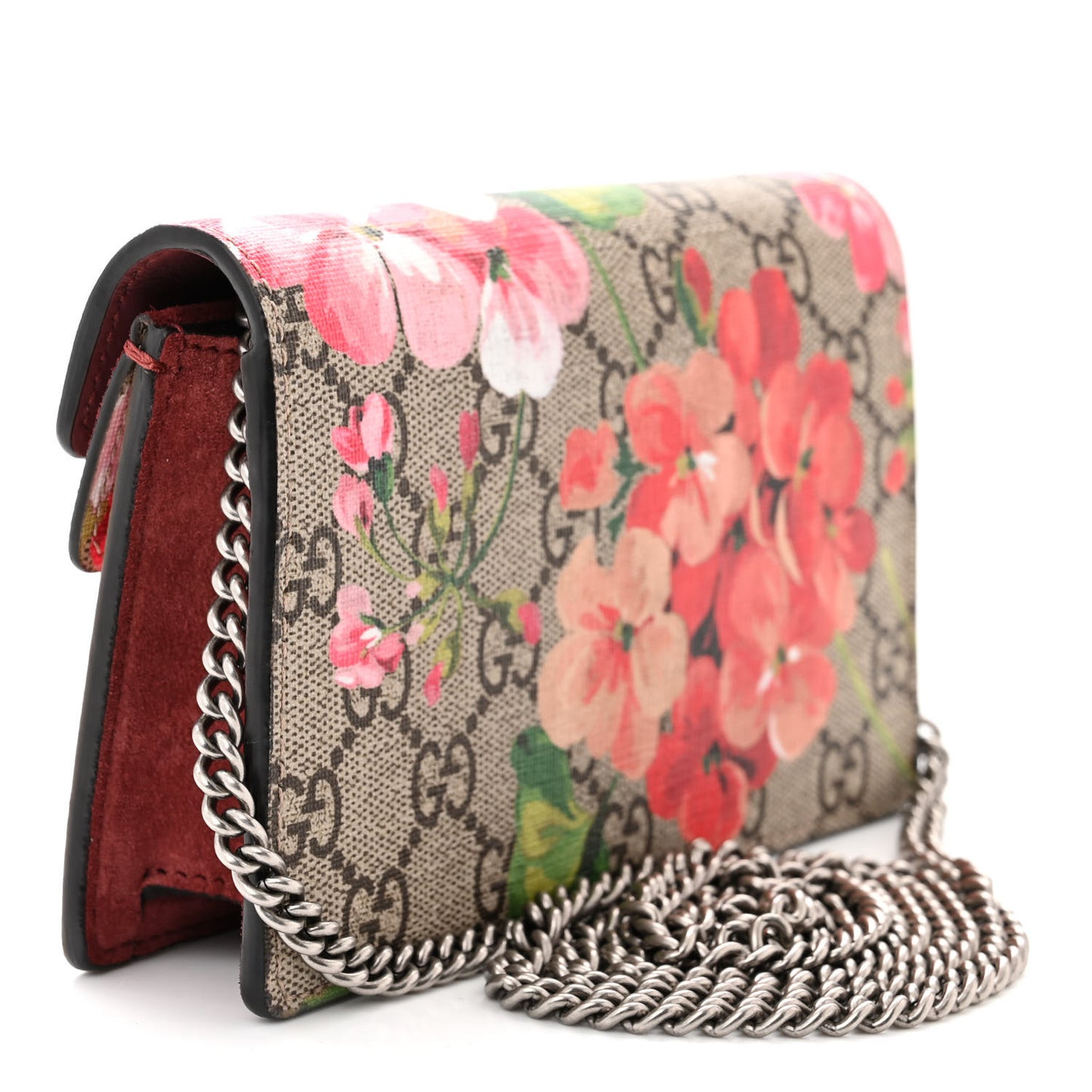 GG Supreme Monogram Blooms Super Mini Dionysus Shoulder Bag Beige Multicolor Dry Rose