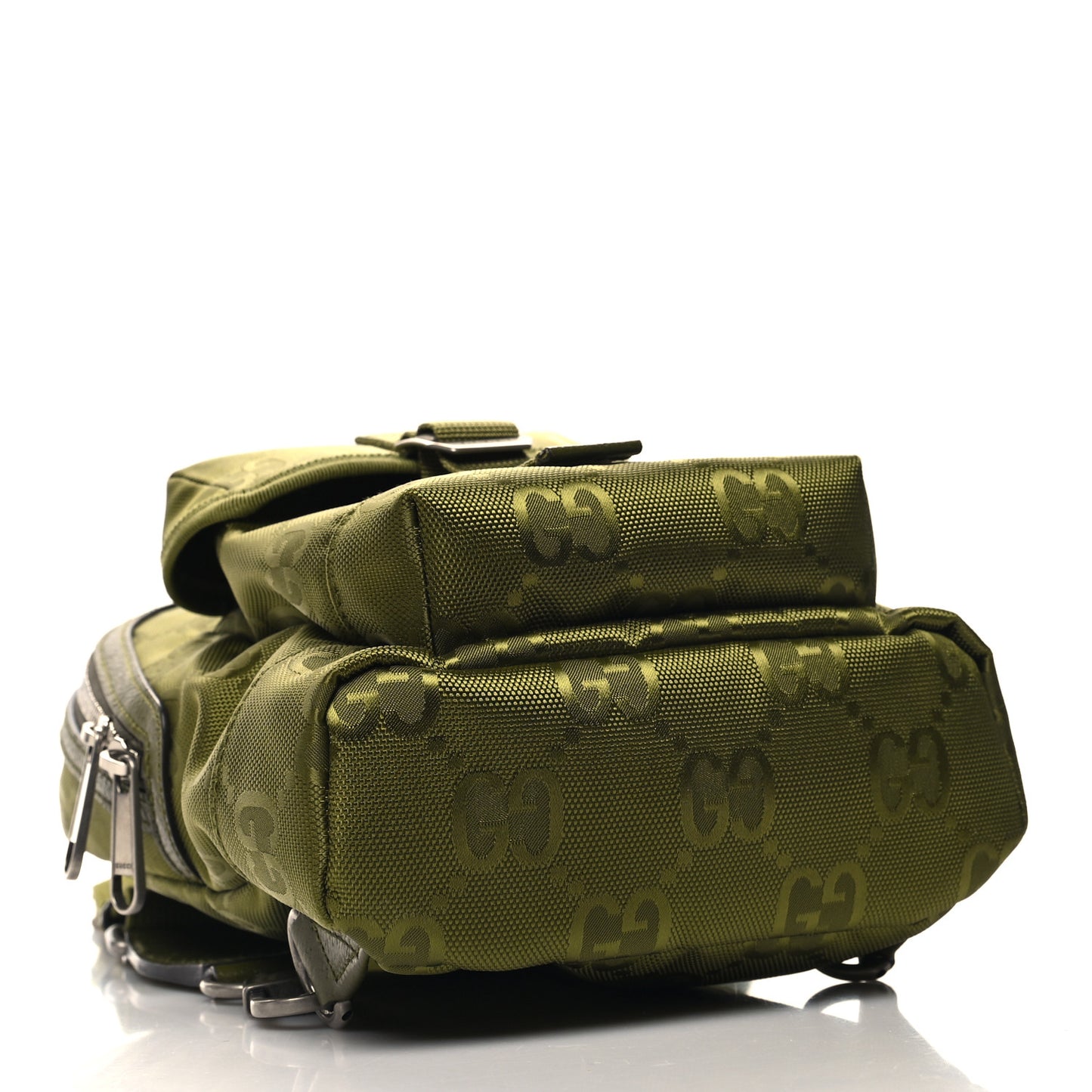 Econyl Nylon Monogram Off The Grid Sling Backpack Juniper Green