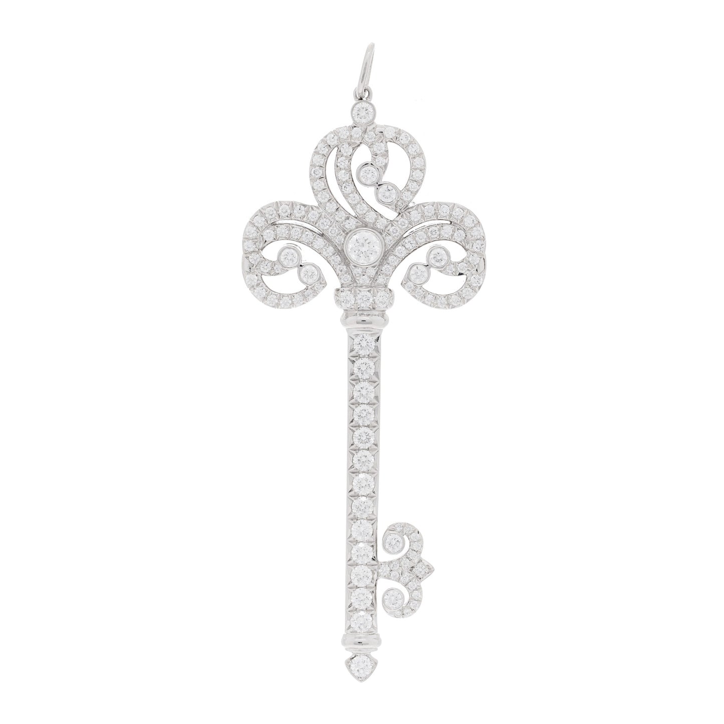 Platinum Diamond Enchant Heart Key Pendant
