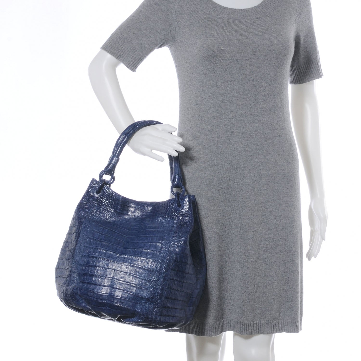 Nancy Gonzalez Crocodile Bag Blue 2 of 8