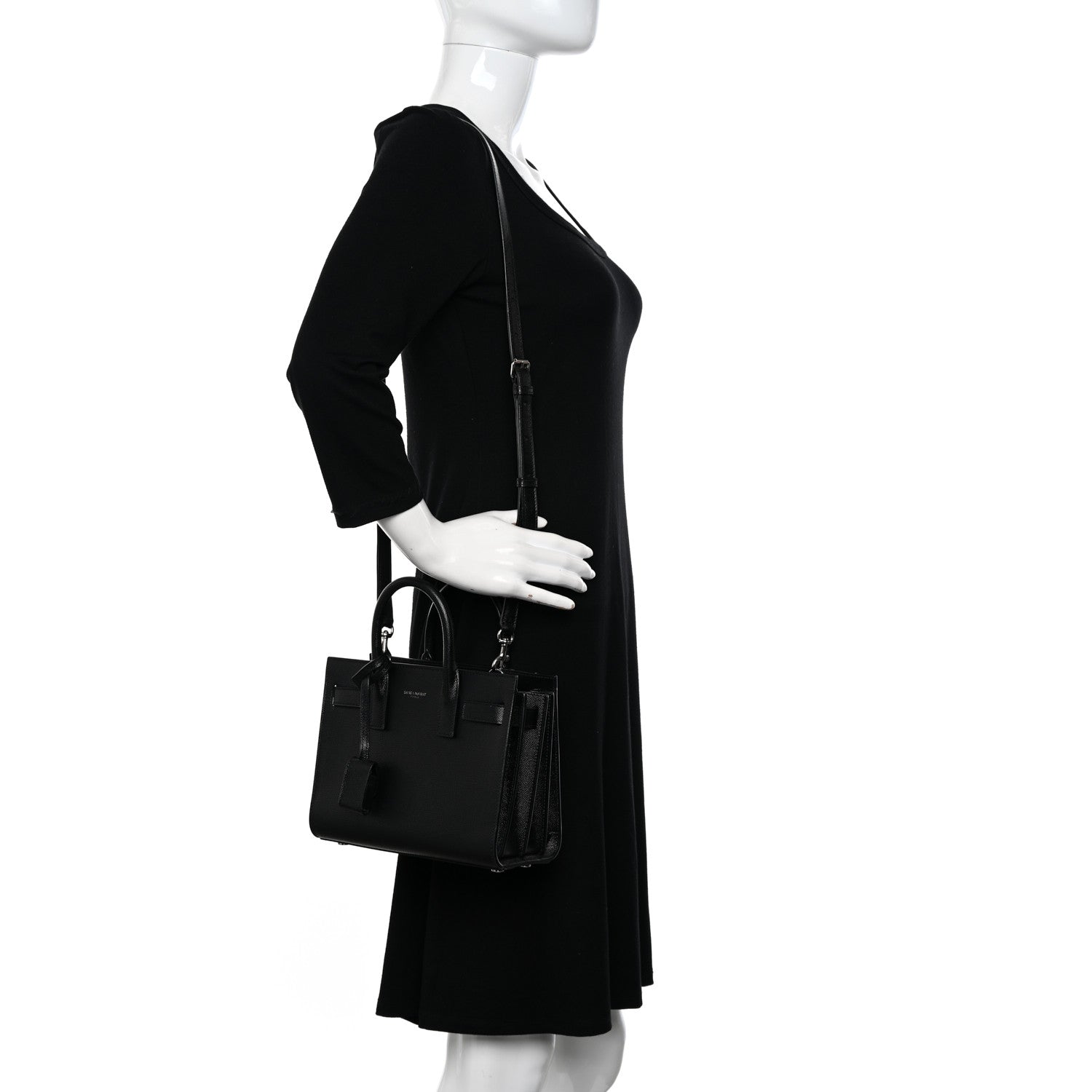 Saint Laurent Grained Calfskin Nano Sac De Jour Black 2 of 11