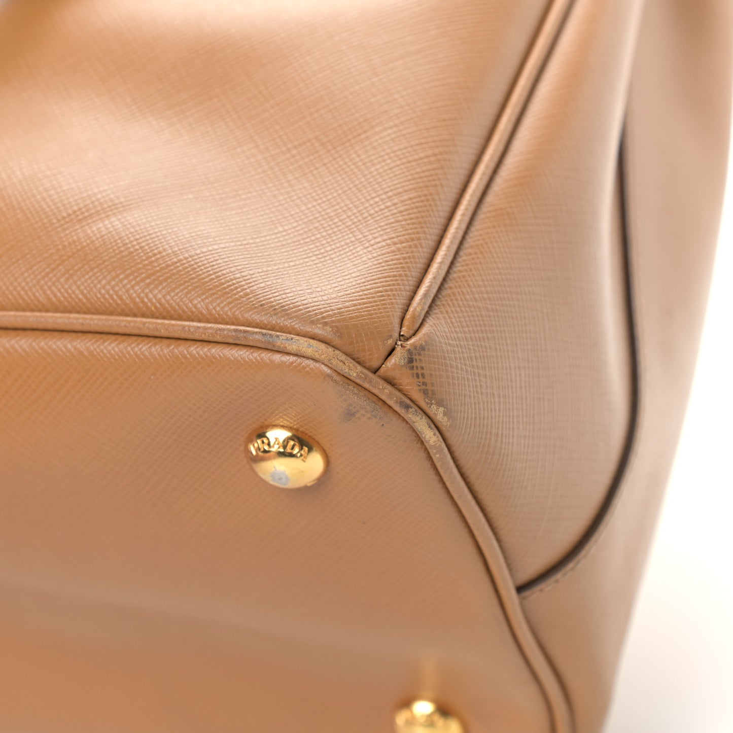 Saffiano Lux Small Tote Caramel
