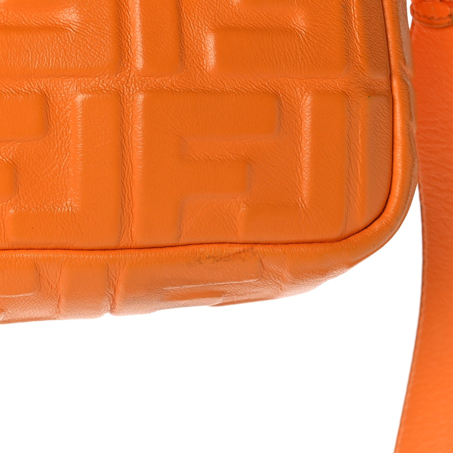 Nappa FF 1974 Embossed Baguette Clementine