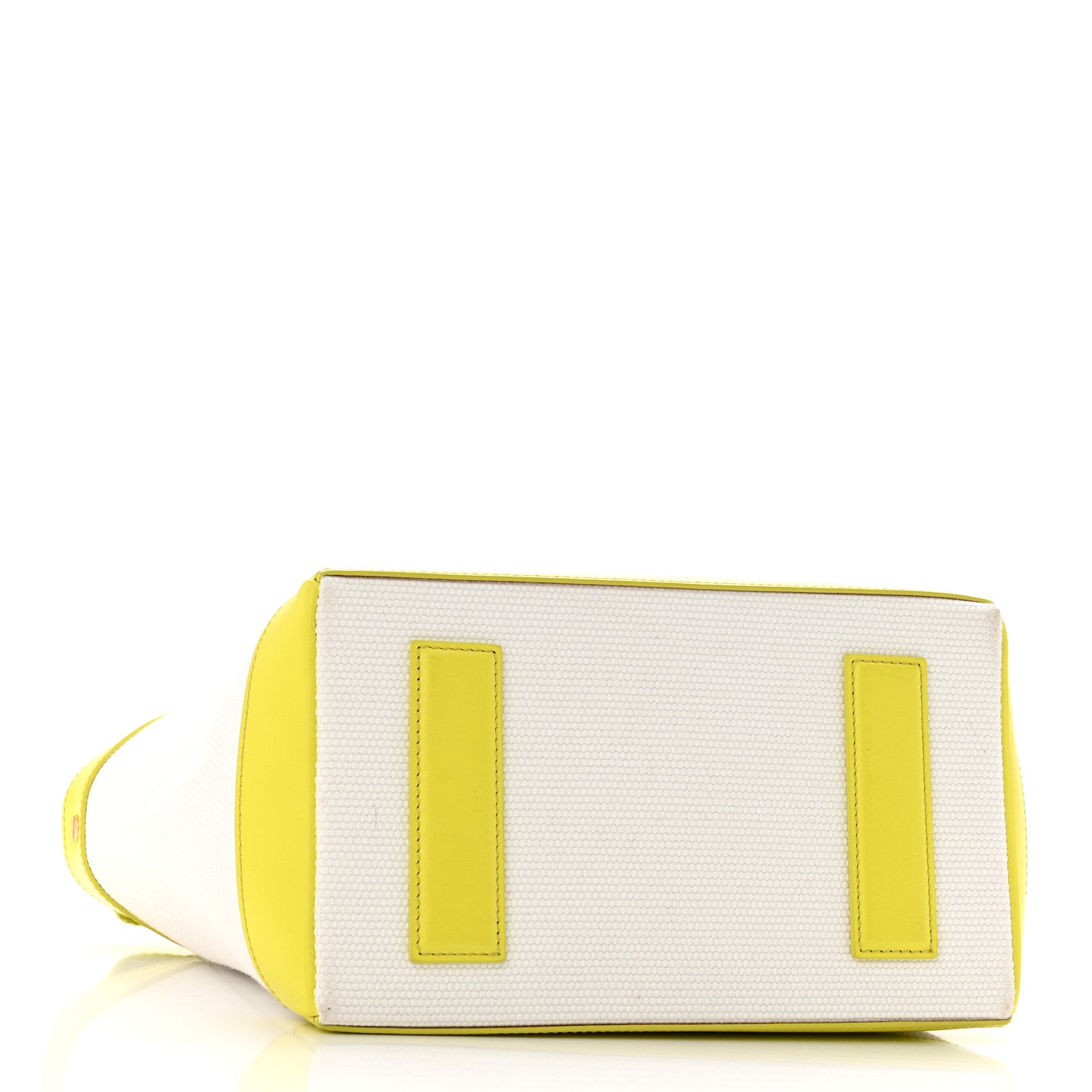 Tom Ford Canvas Calfskin Mini Logo Tote White Yellow 4 of 9