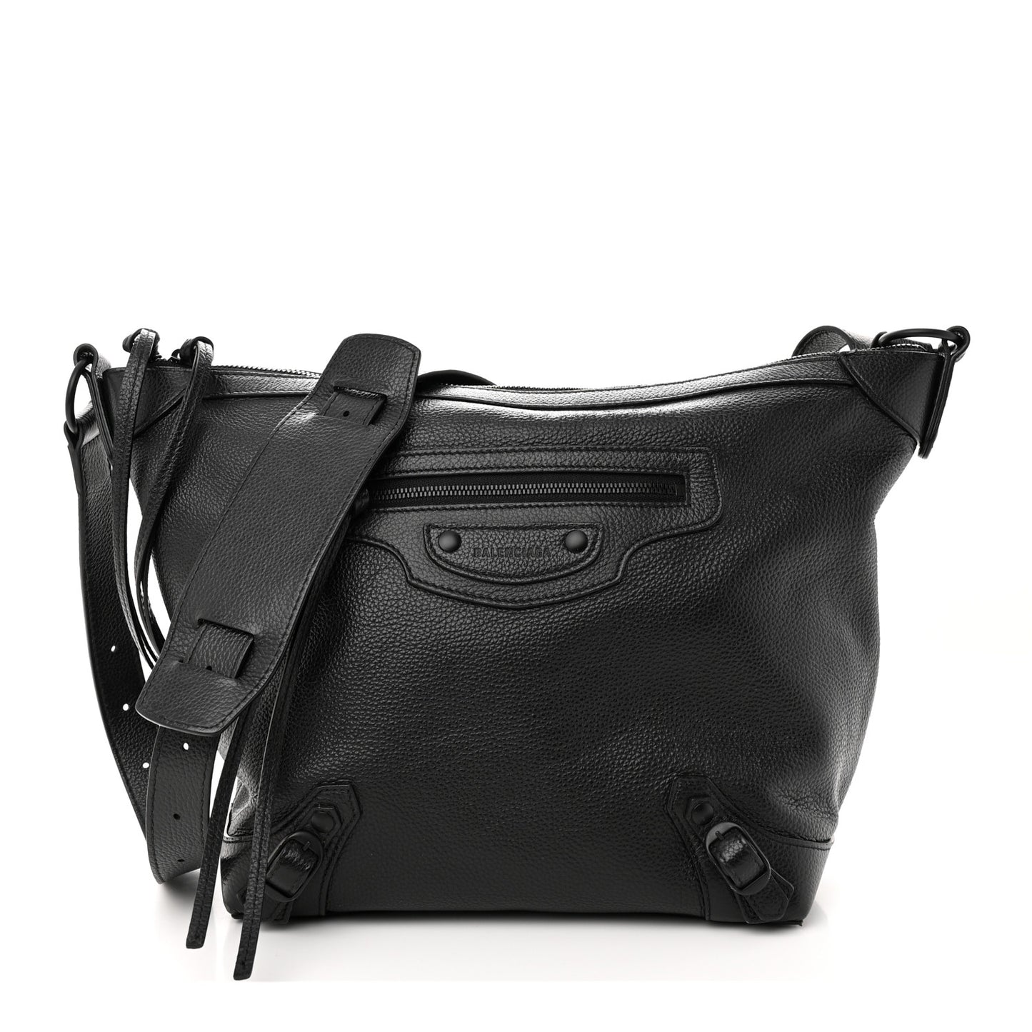 Grained Calfskin Black Hardware Small Neo Classic Hobo Black