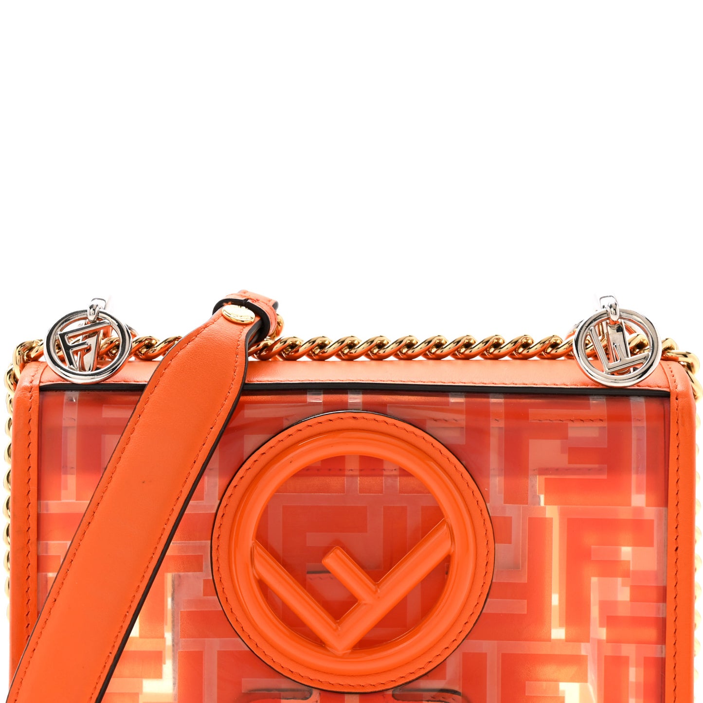 TPU FF Vitello Century F is Fendi Small Kan I Shoulder Bag Aranciata