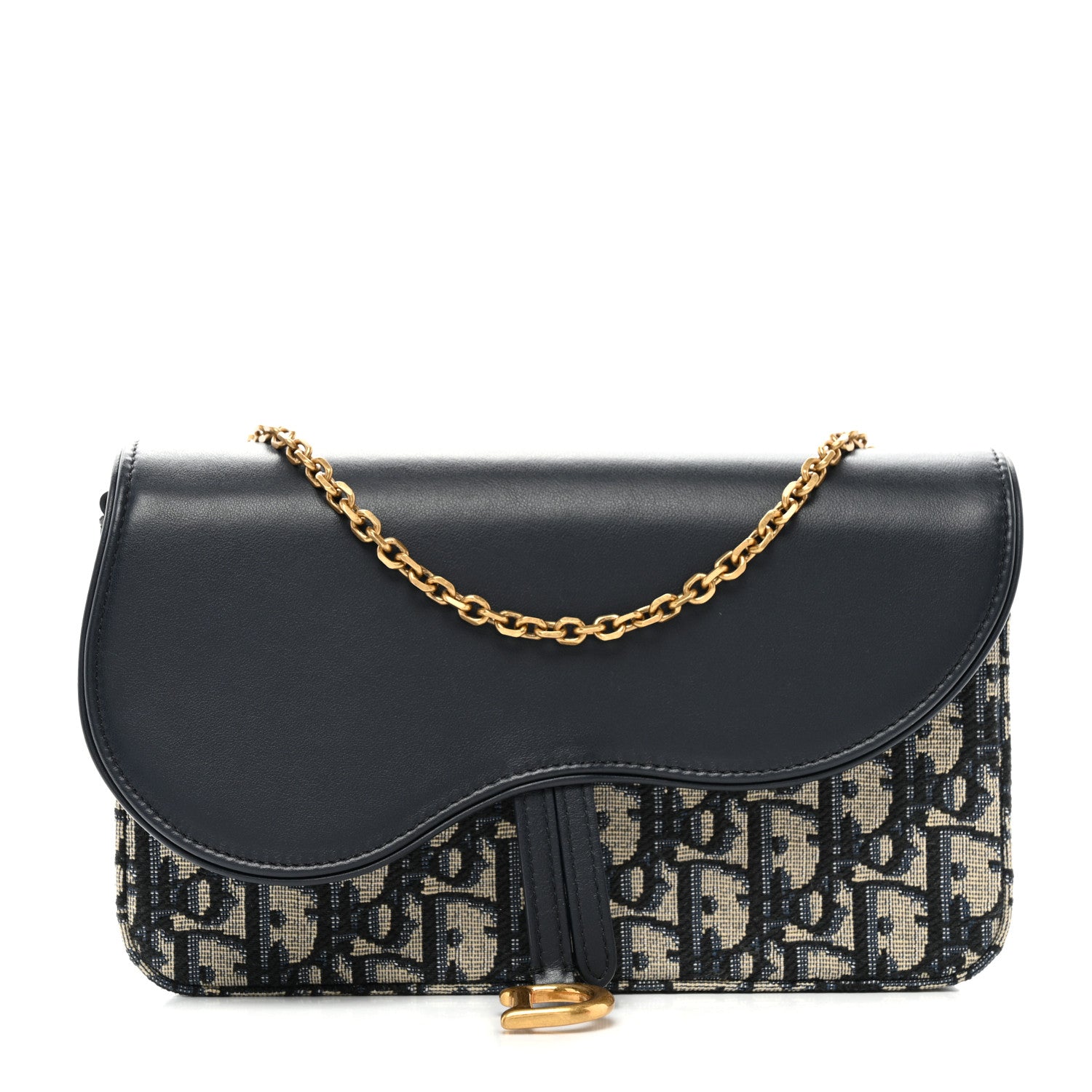 Christian Dior Oblique Smooth Calfskin Medium Saddle Pouch With