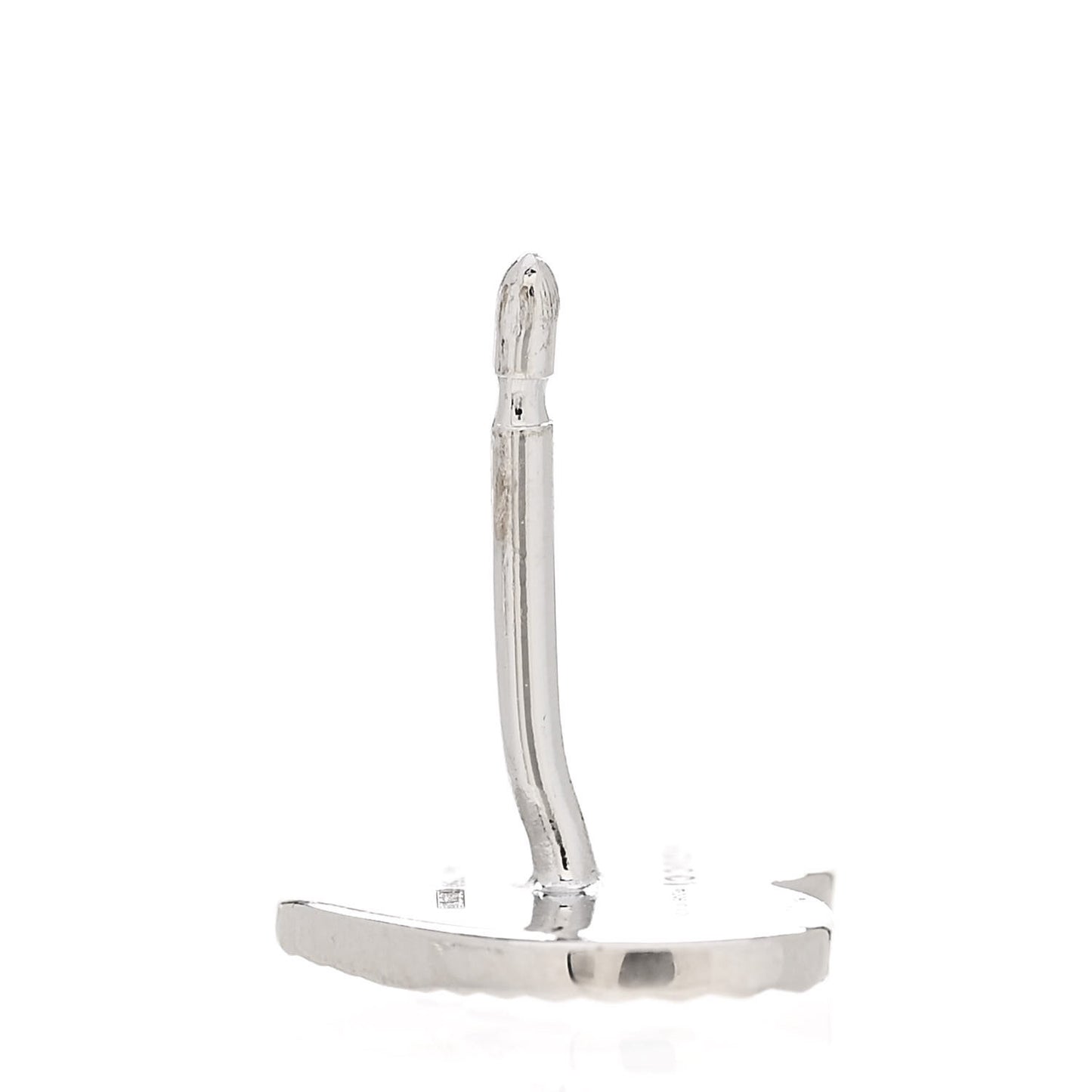 18K White Gold Diamond Icon Asymmetric Stud Earrings