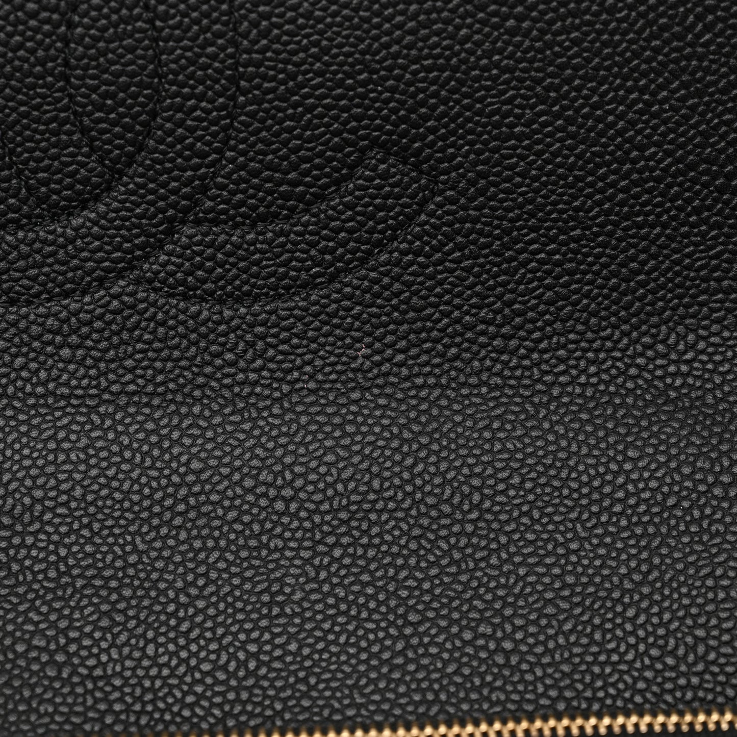 Grained Calfskin Stitched Flap Black