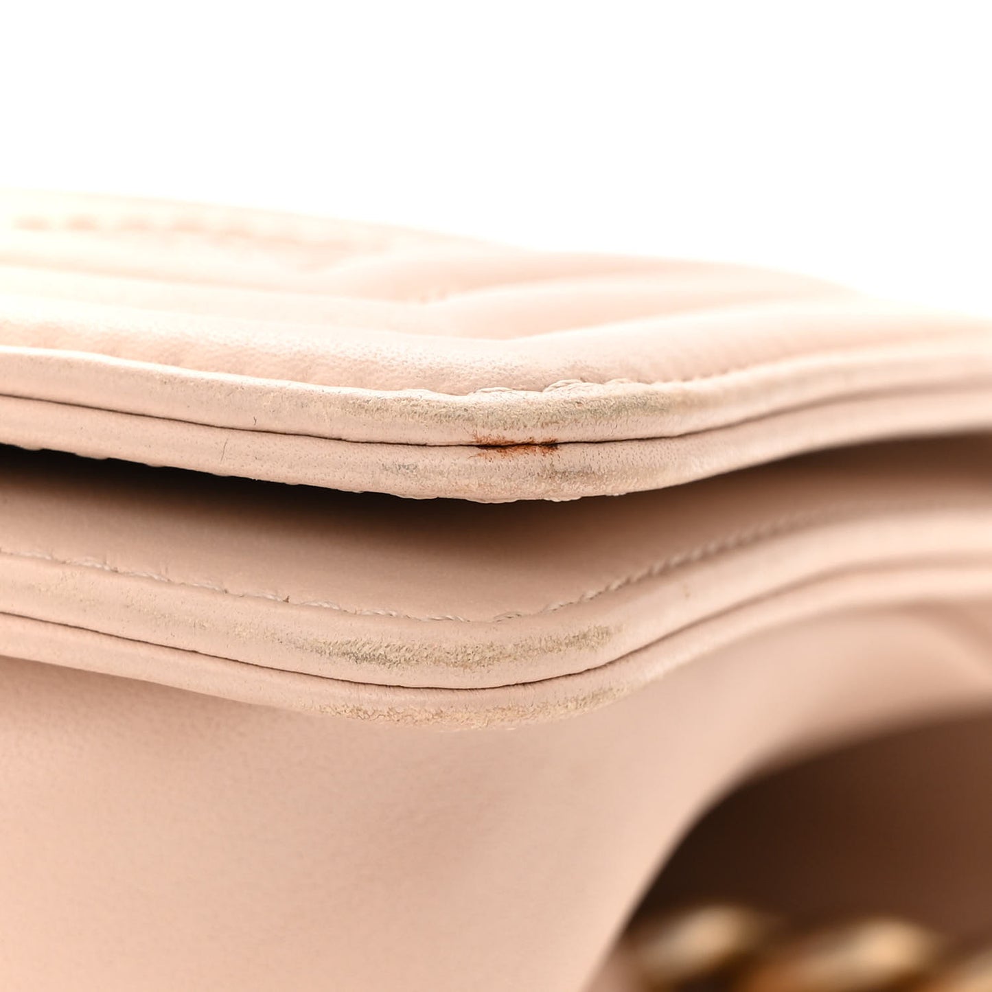 Caviar Suede Calfskin Chevron Medium Boy Flap Beige
