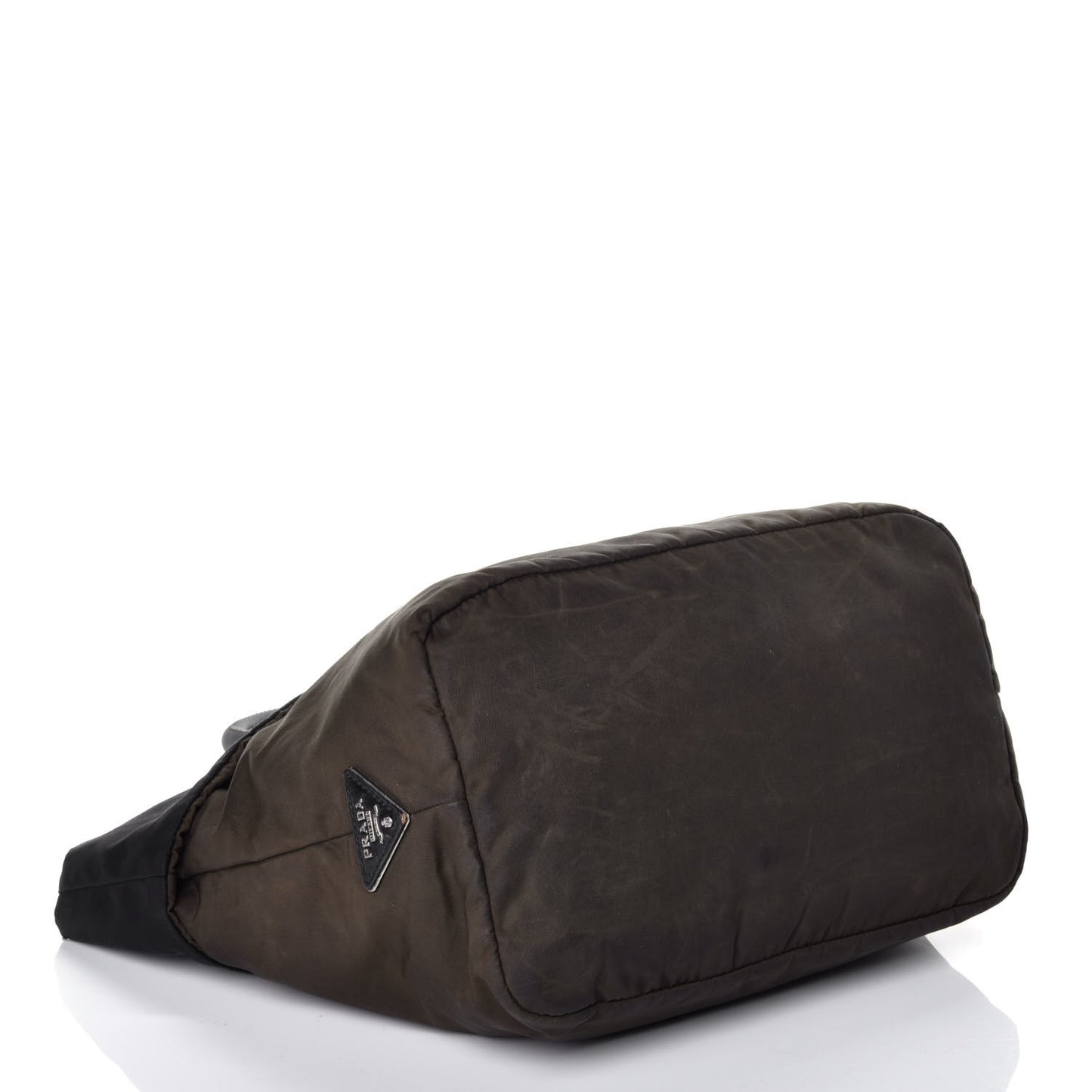 Tessuto Nylon Small Double Reversible Tote Black Militare