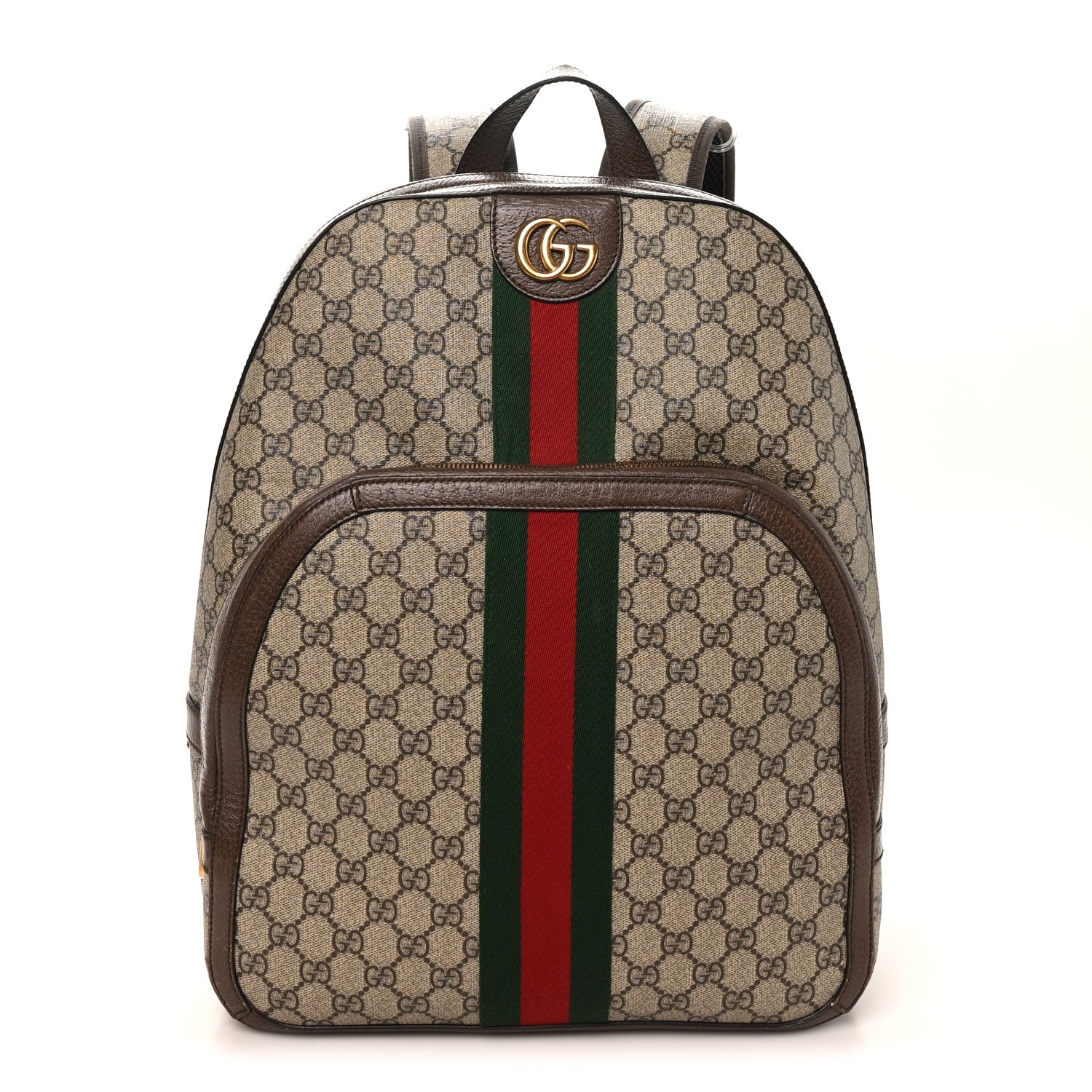 Authentic Gucci GG Backpack Brown Gucci GG Plus Monogram Interlocking G Medium Backpack Dark  main image 4