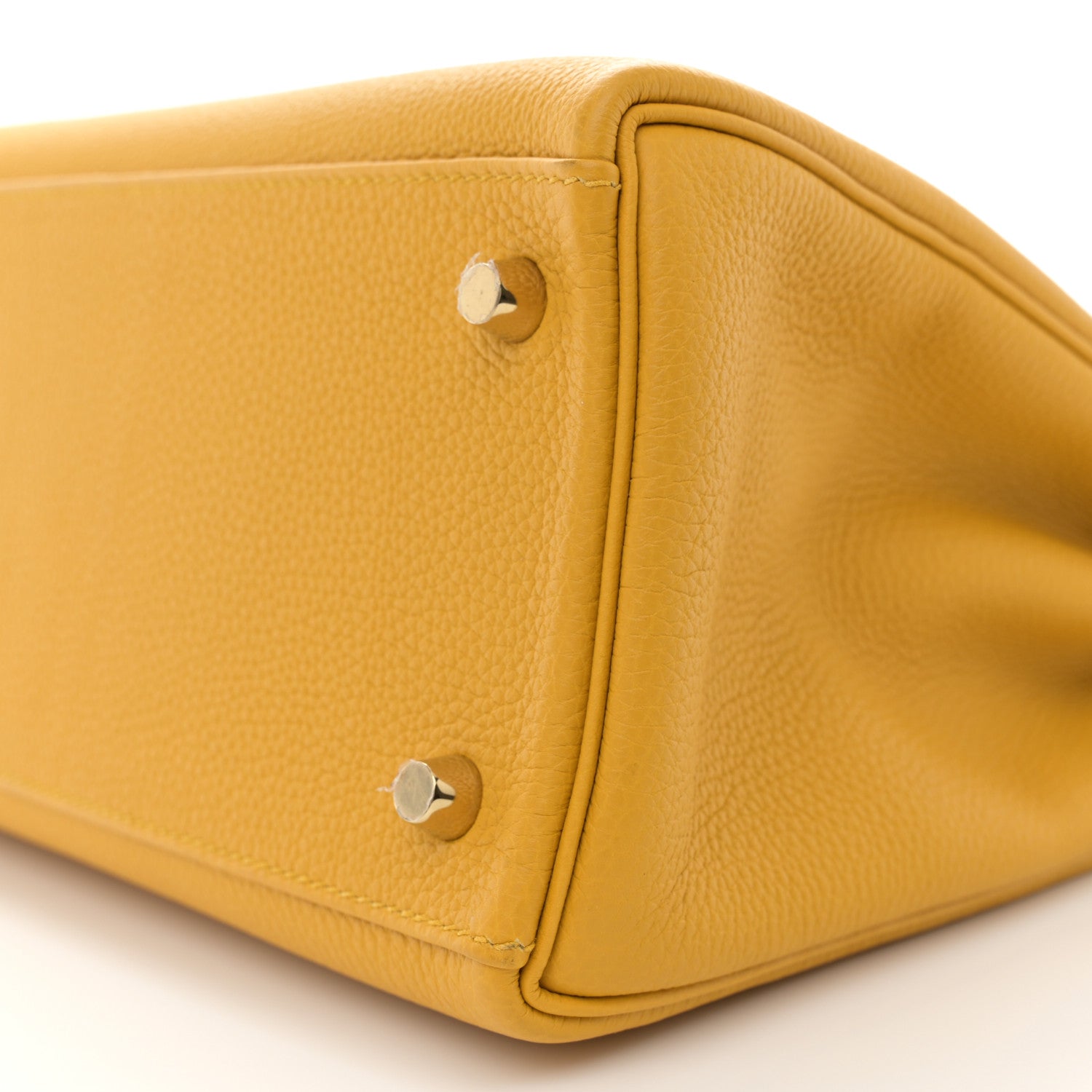 Hermes Togo Kelly Retourne 32 Jaune Ambre 10 of 11