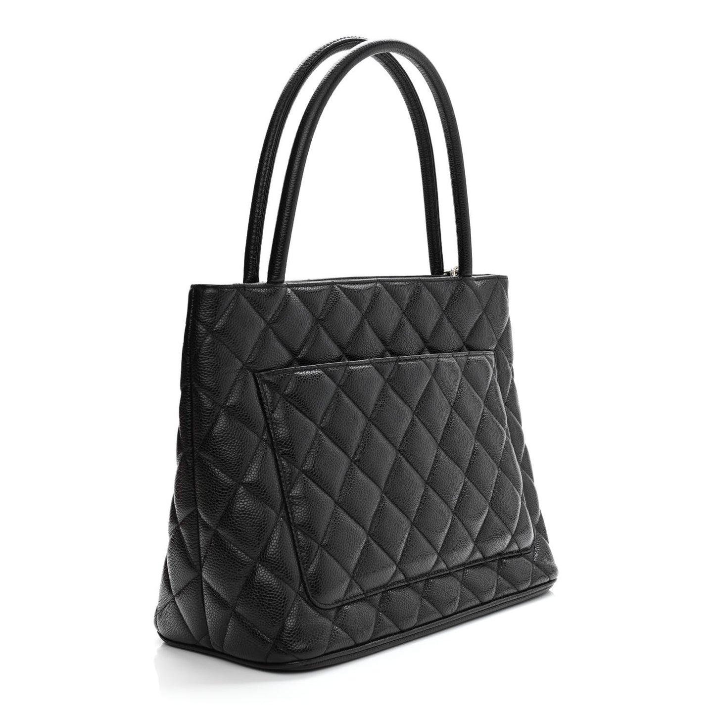Caviar Quilted Medallion Tote Black