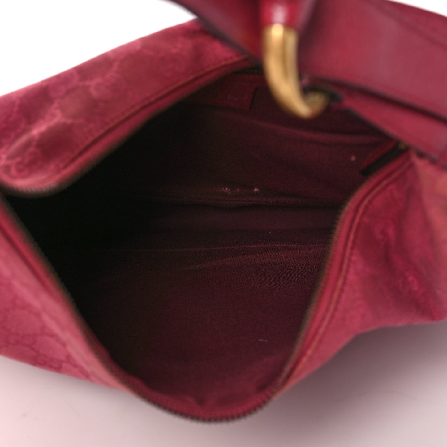 Monogram Medium Horsebit Chain Hobo Fuchsia