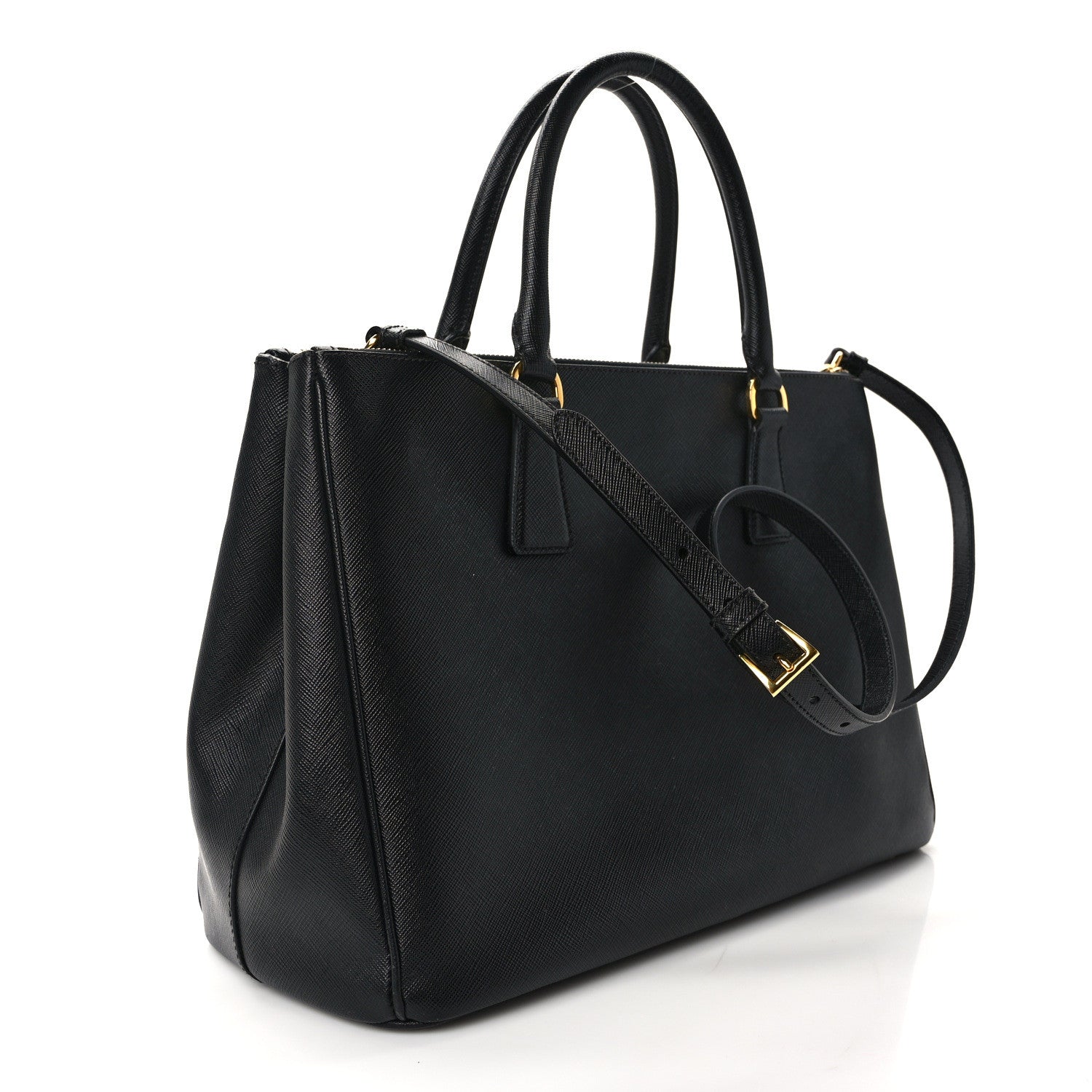 Prada Saffiano Medium Galleria Double Zip Tote Black 3 of 12