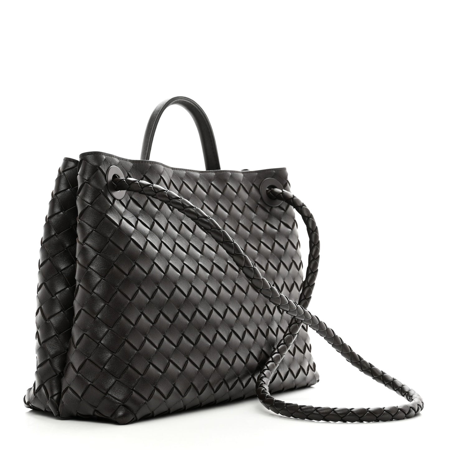Nappa Intrecciato Medium Andiamo Shoulder Bag Fondant