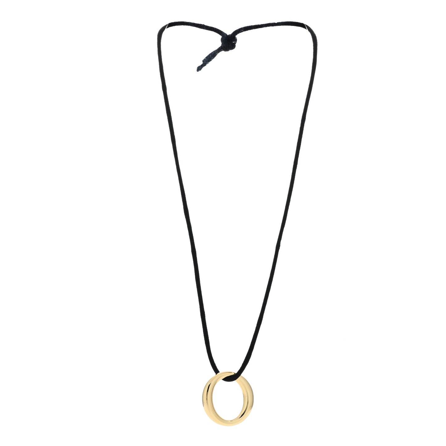 18K Yellow Gold Silk Elsa Peretti Sevillana Pendant Necklace