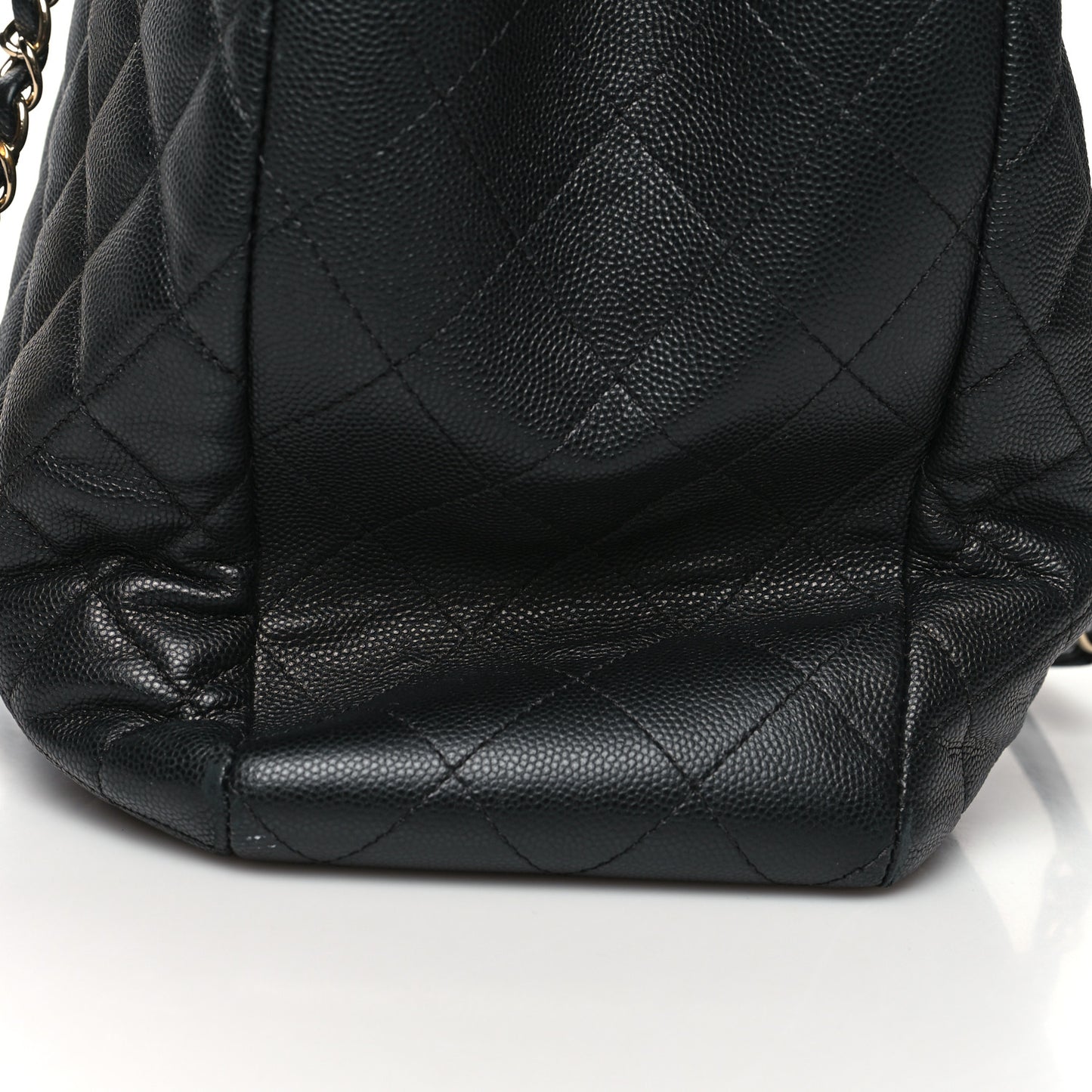 Caviar Quilted Large Shopping Tote Black