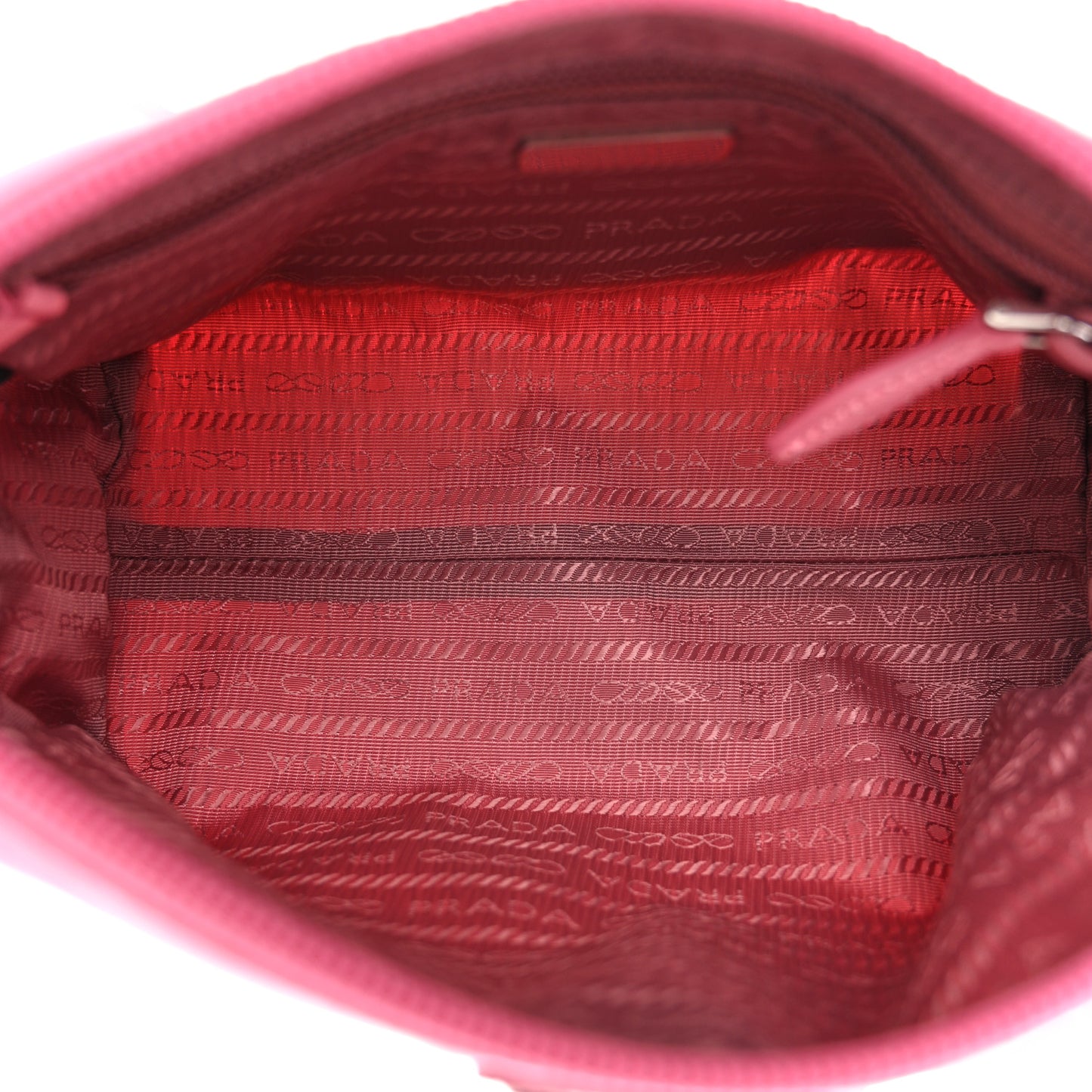 Tessuto Nylon Vela Saffiano Necessaire Wristlet Pouch Begonia
