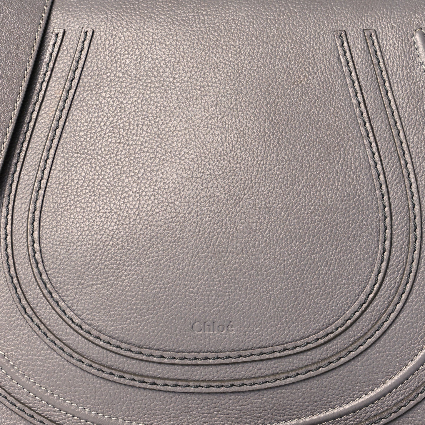 Calfskin Medium Marcie Round Crossbody Bag Cashmere Grey