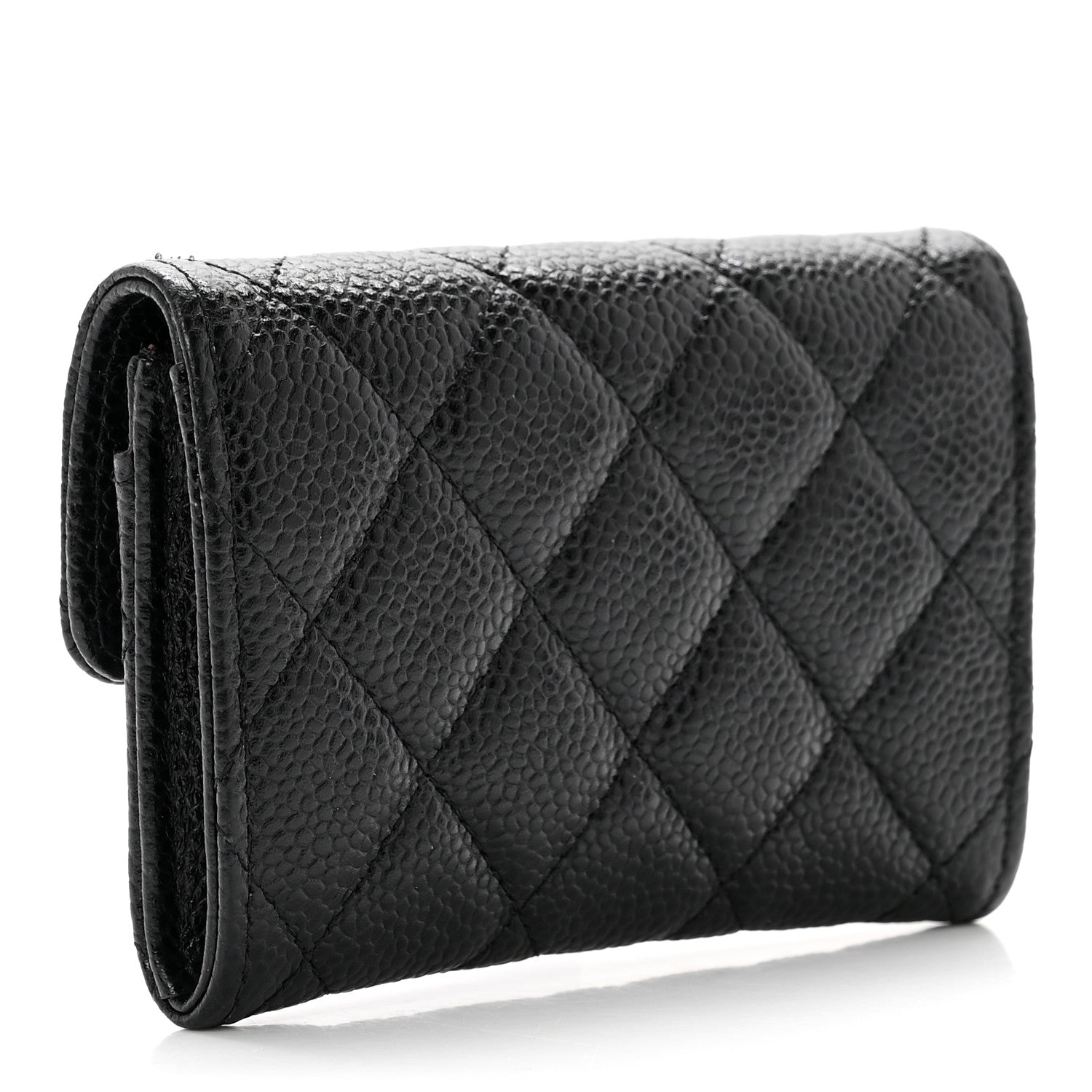 Chanel Caviar Quilted Flap Card Holder Black 2 of 8