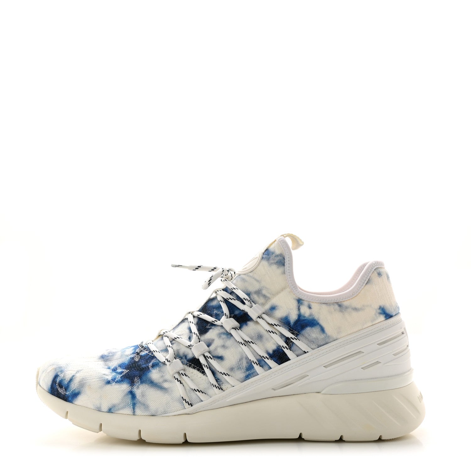 Louis Vuitton Denim Monogram Tie Dye Mens Fastlane Low Sneakers 10 Marine 1 of 8
