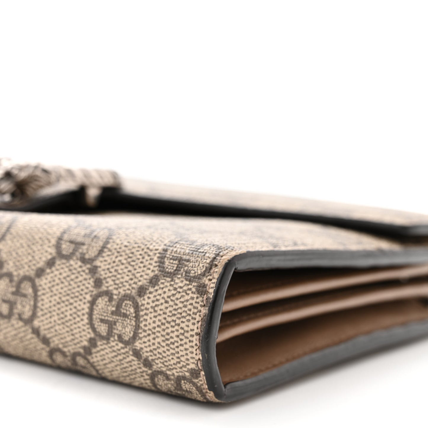 GG Supreme Monogram Mini Dionysus Chain Wallet Beige Taupe