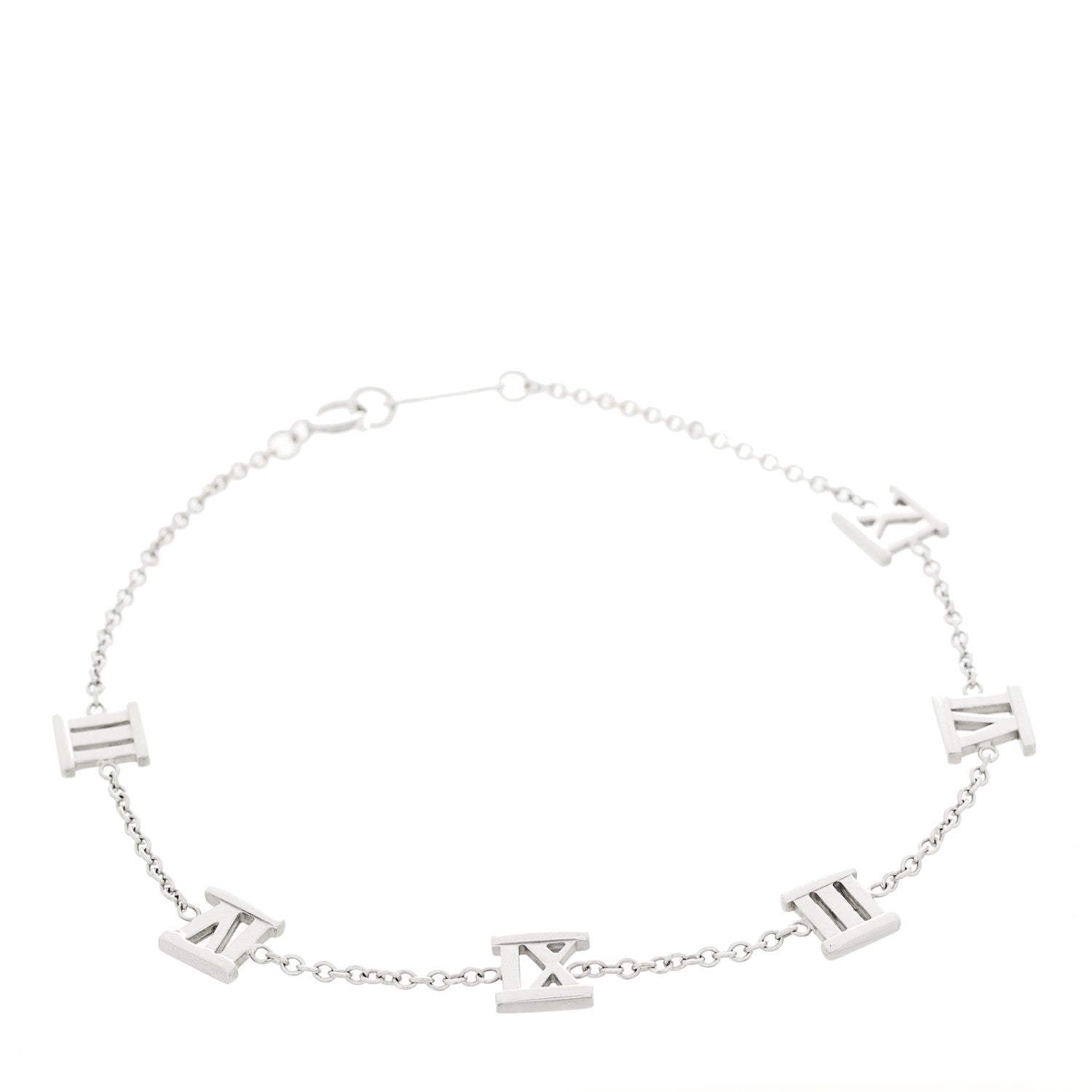 Tiffany 18K White Gold Atlas Station Bracelet 1 of 3