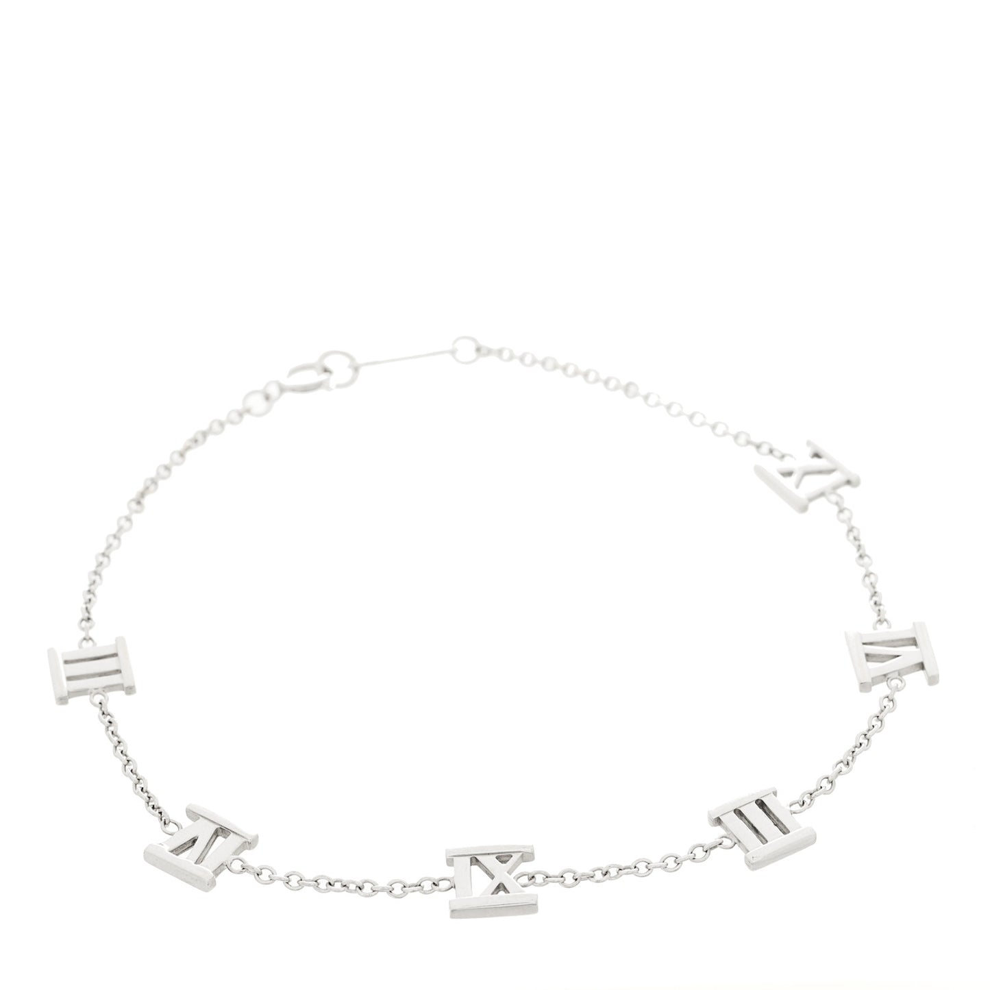 18K White Gold Atlas Station Bracelet