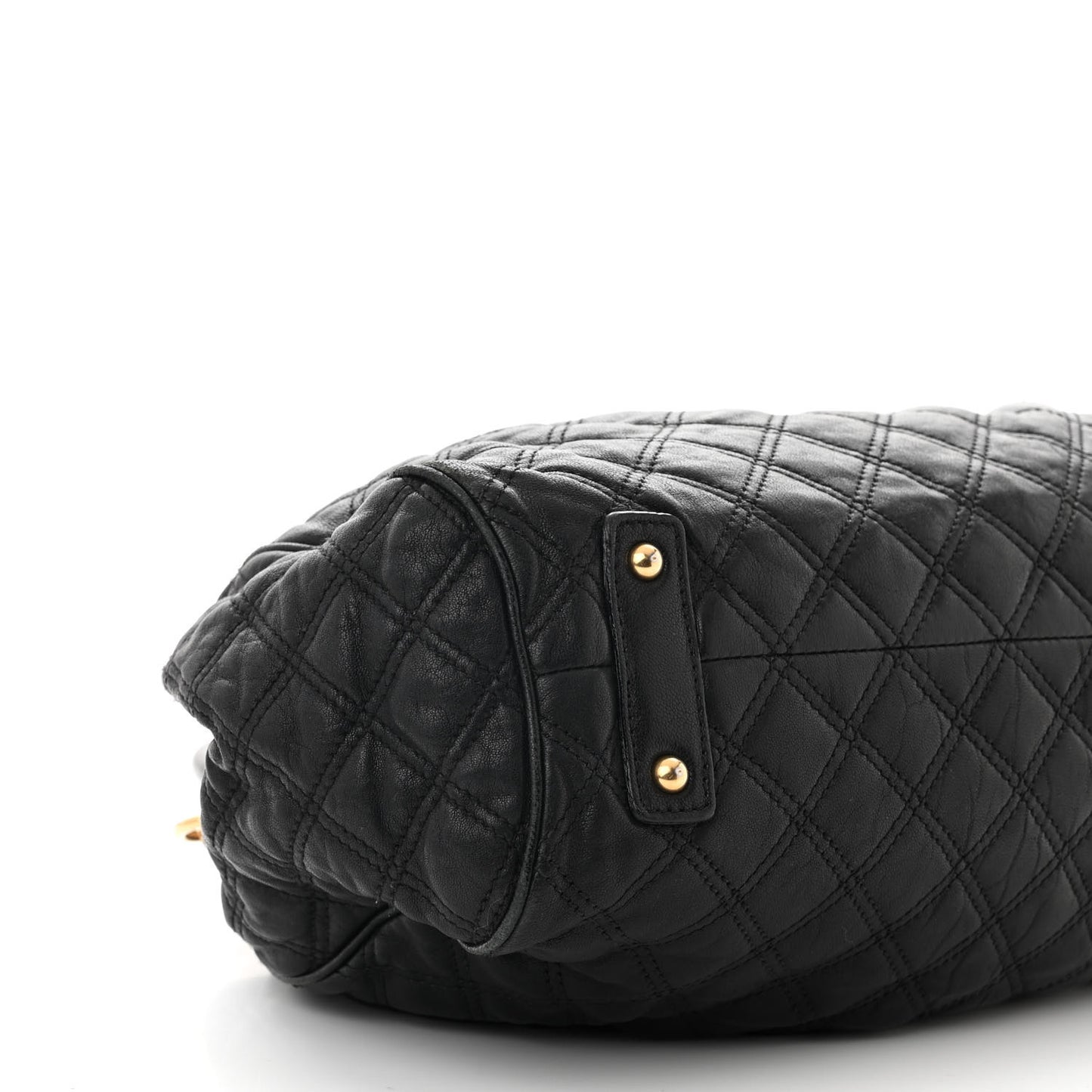 Calfskin Quilted Stam Black