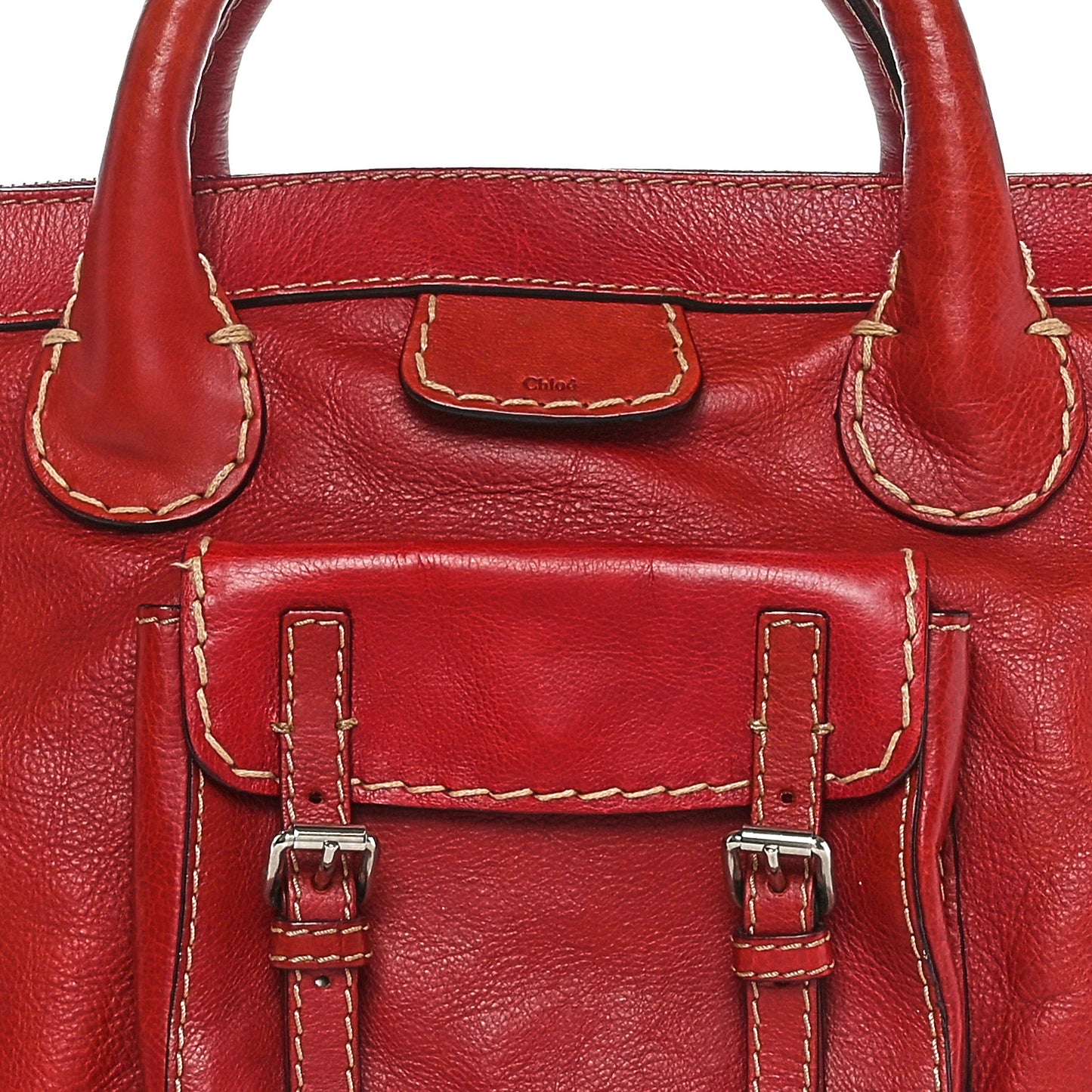 Calfskin Edith Satchel Whiskey