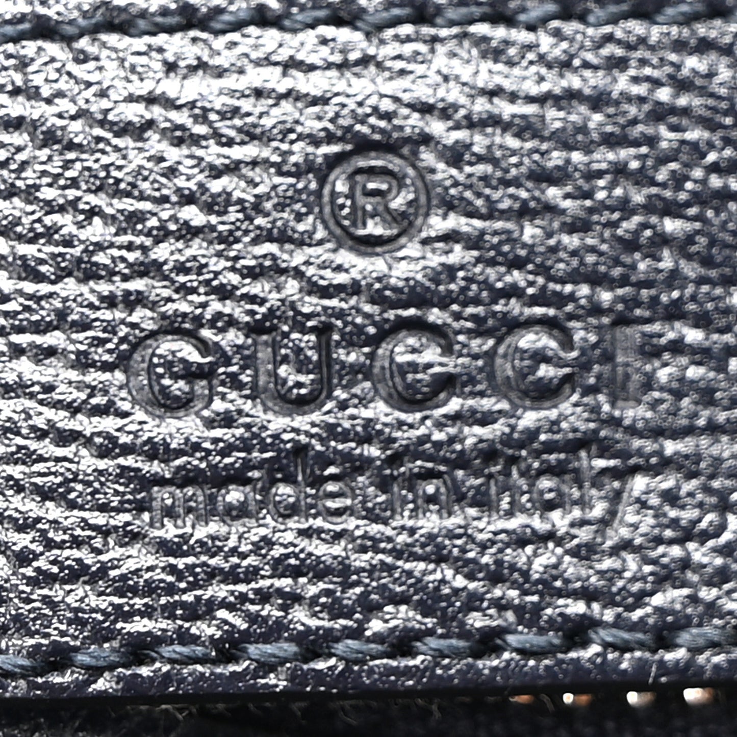 GG Supreme Monogram Textured Calfskin Web Large Attache Shoulder Bag Beige Blue