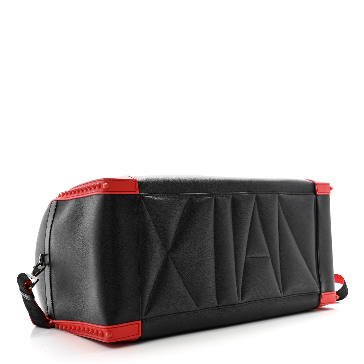 Calfskin Sneakender Studded Duffle Bag Black