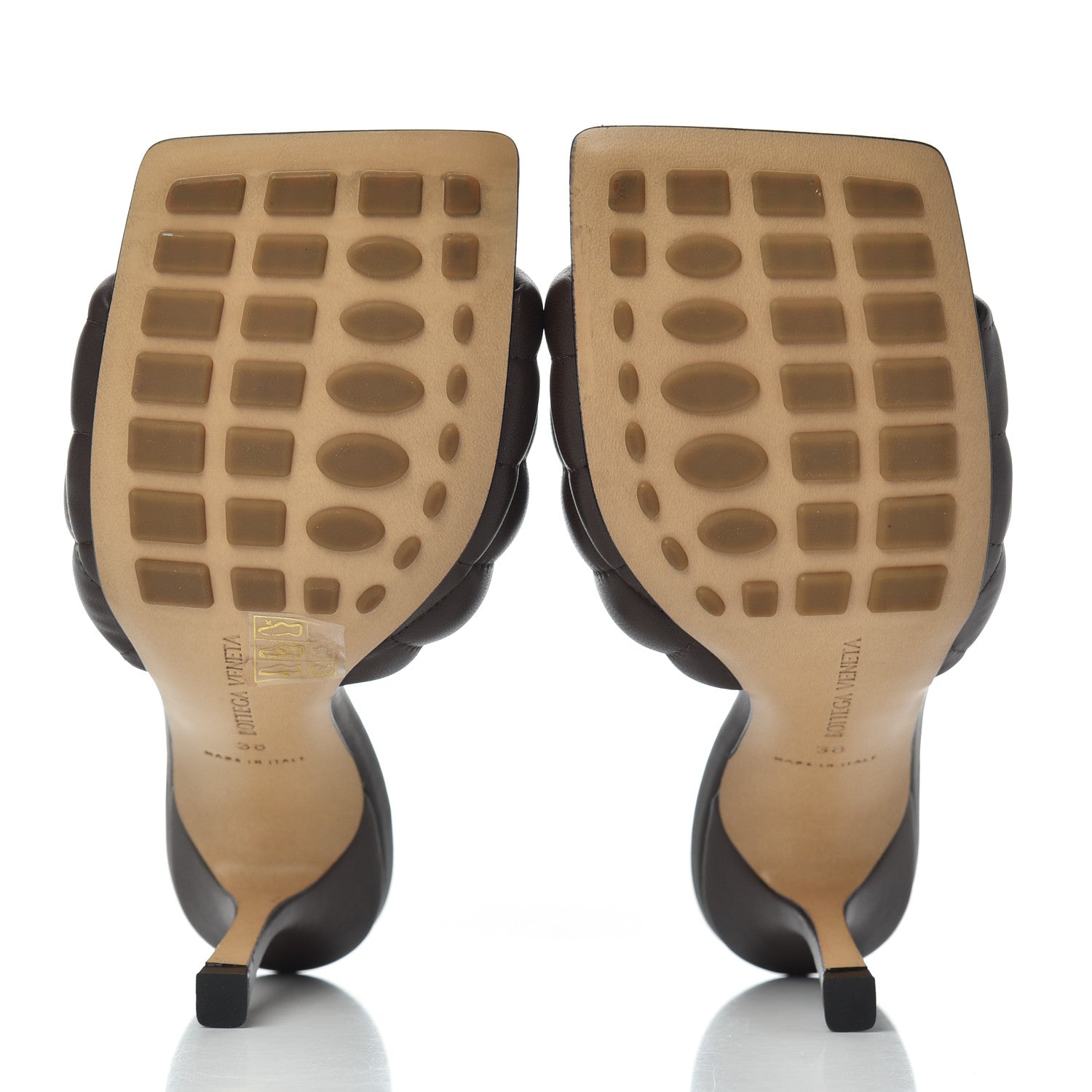 Bottega Veneta Nappa Matelasse Padded Mule Sandals 38 Chocolate 5 of 12