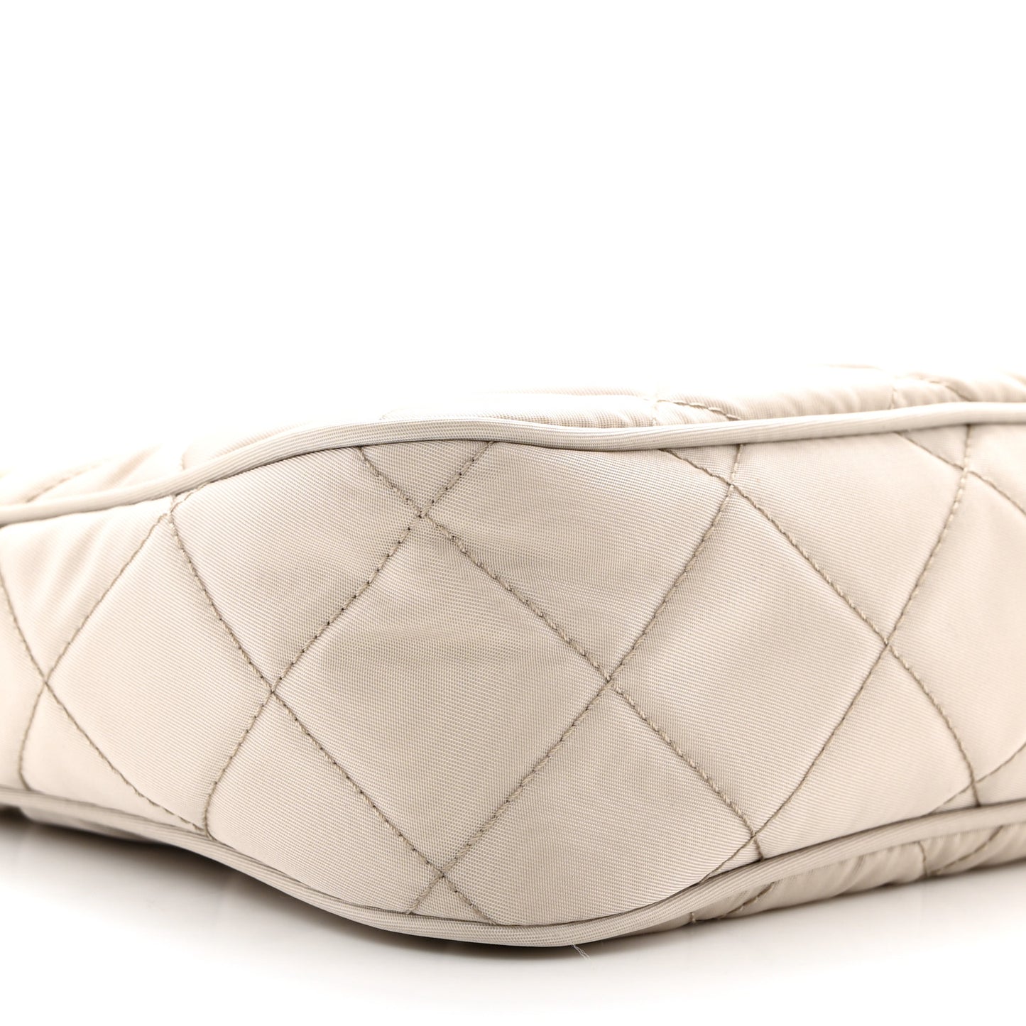 Tessuto Nylon Stitched Shoulder Bag Pomice