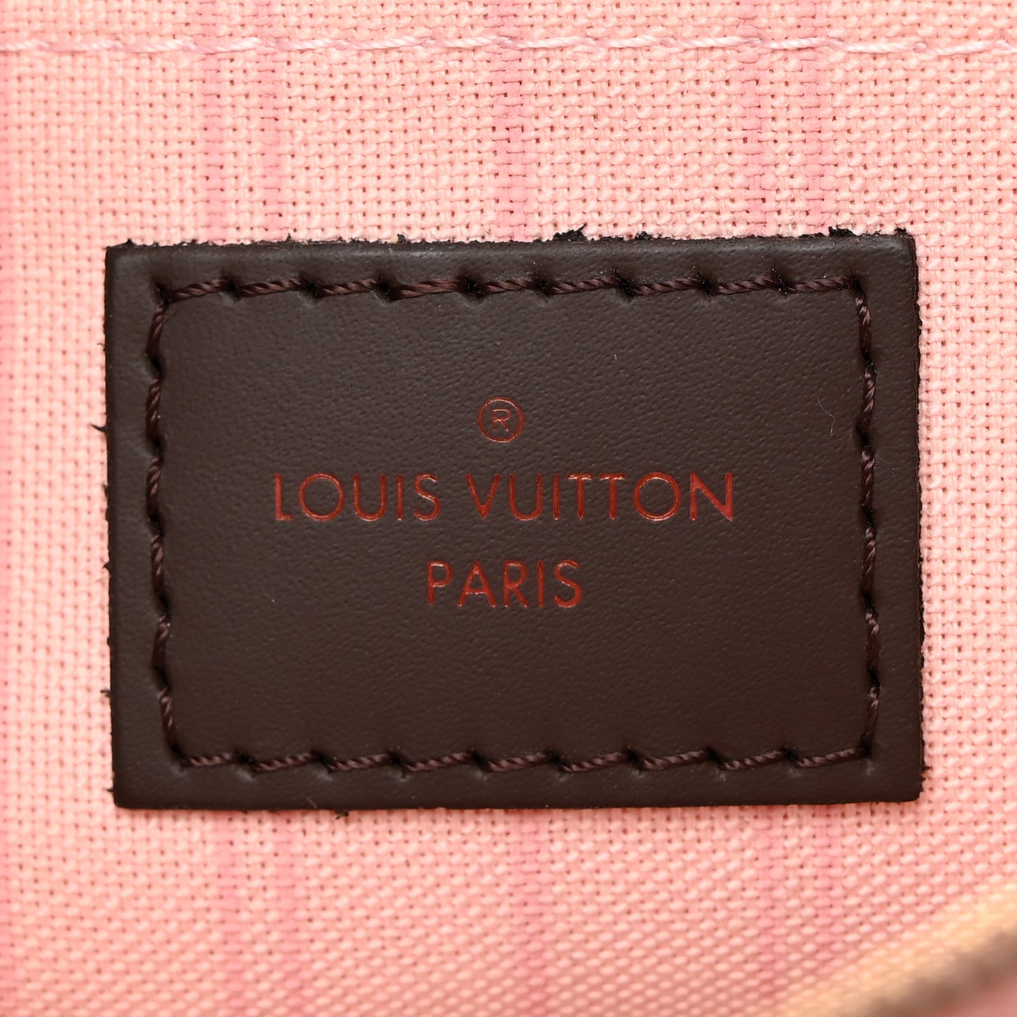 Damier Ebene Neverfull MM GM Pochette Rose Ballerine