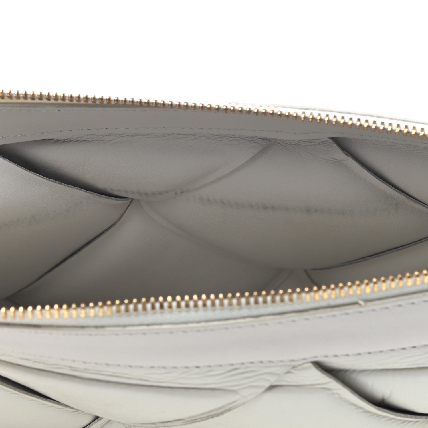 Bottega Veneta Paper Calfskin Maxi Intrecciato Padded Pouch Clutch Plaster 11 of 11