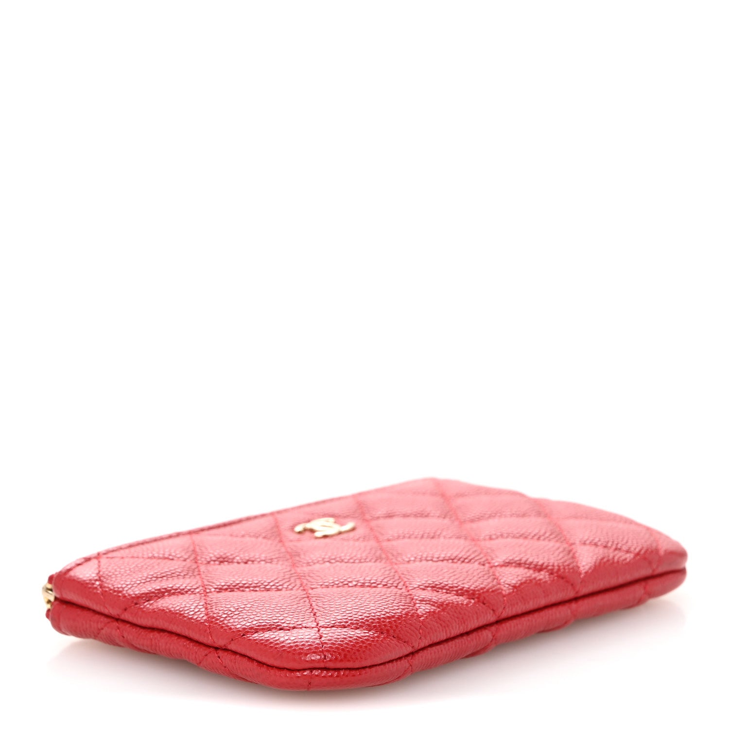 Chanel Caviar Quilted Small Cosmetic Case Red 4 of 10