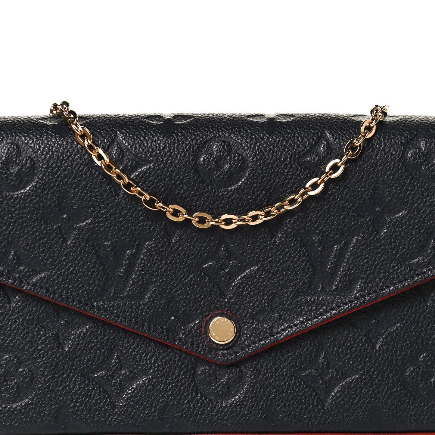 Empreinte Pochette Felicie Chain Wallet Marine Rouge