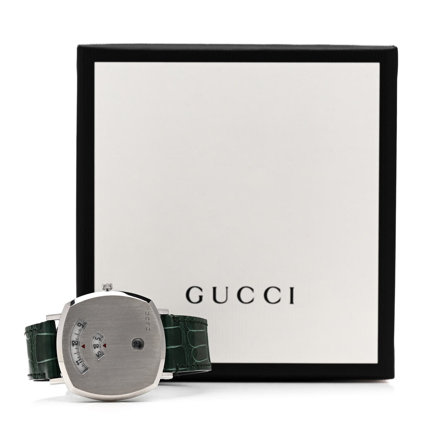 Stainless Steel Alligator 38mm Grip Quartz Watch Green