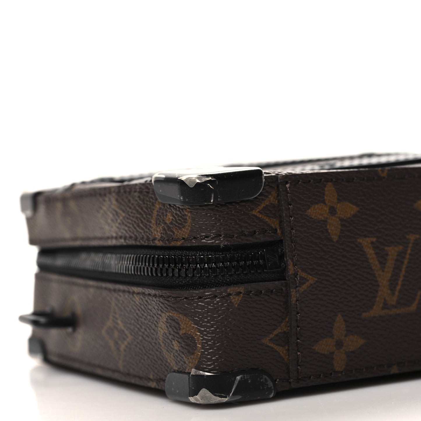 Monogram Macassar Handle Soft Trunk Black