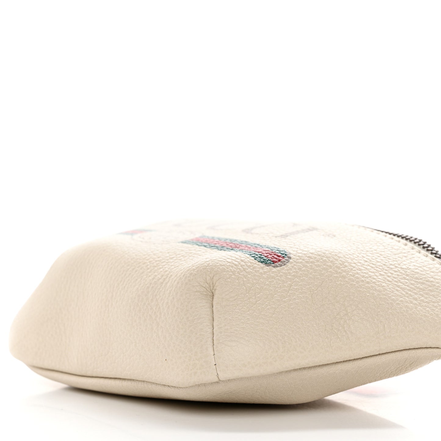 Grained Calfskin Small Logo Belt Bag White