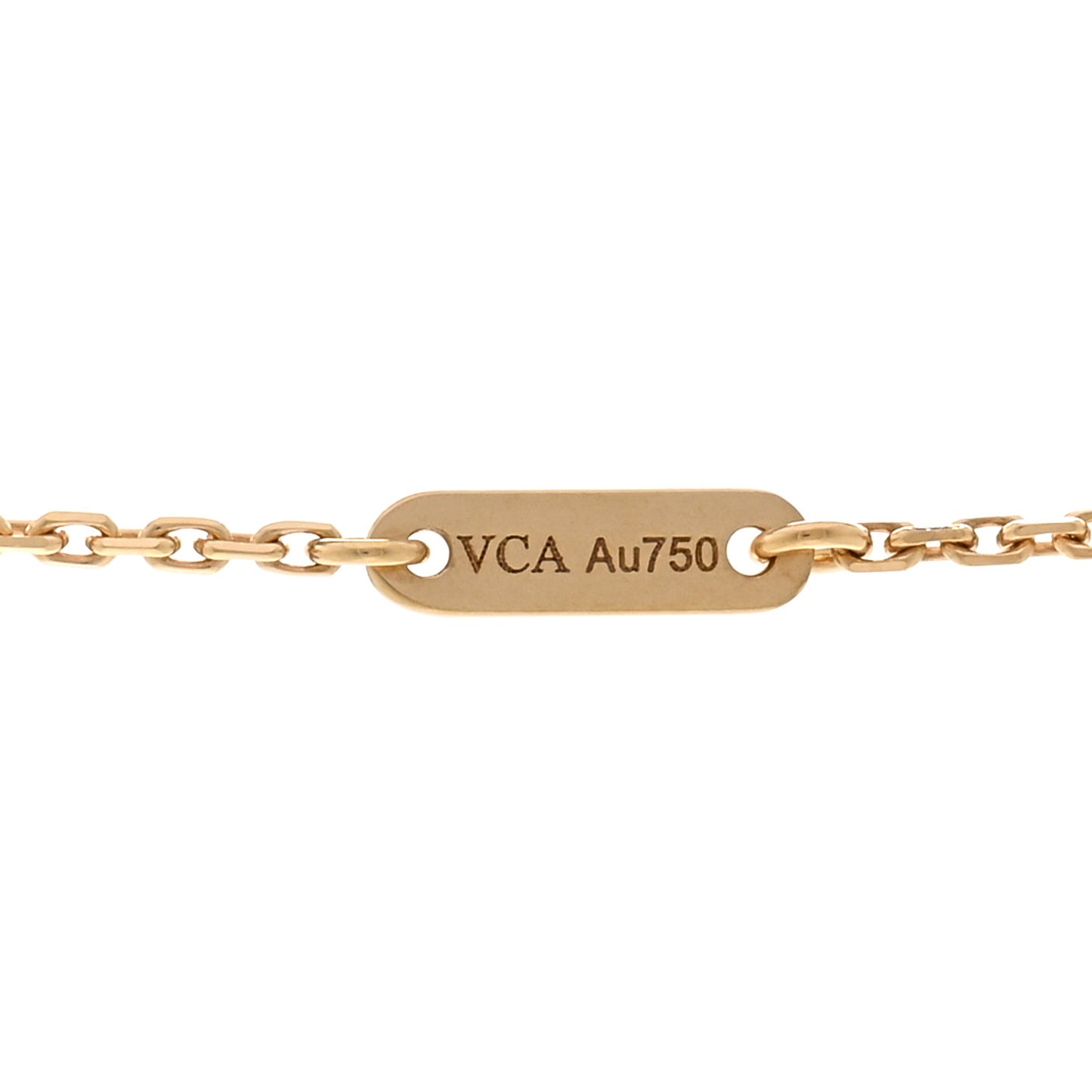 18K Yellow Gold Mother of Pearl Sweet Alhambra Pendant Necklace