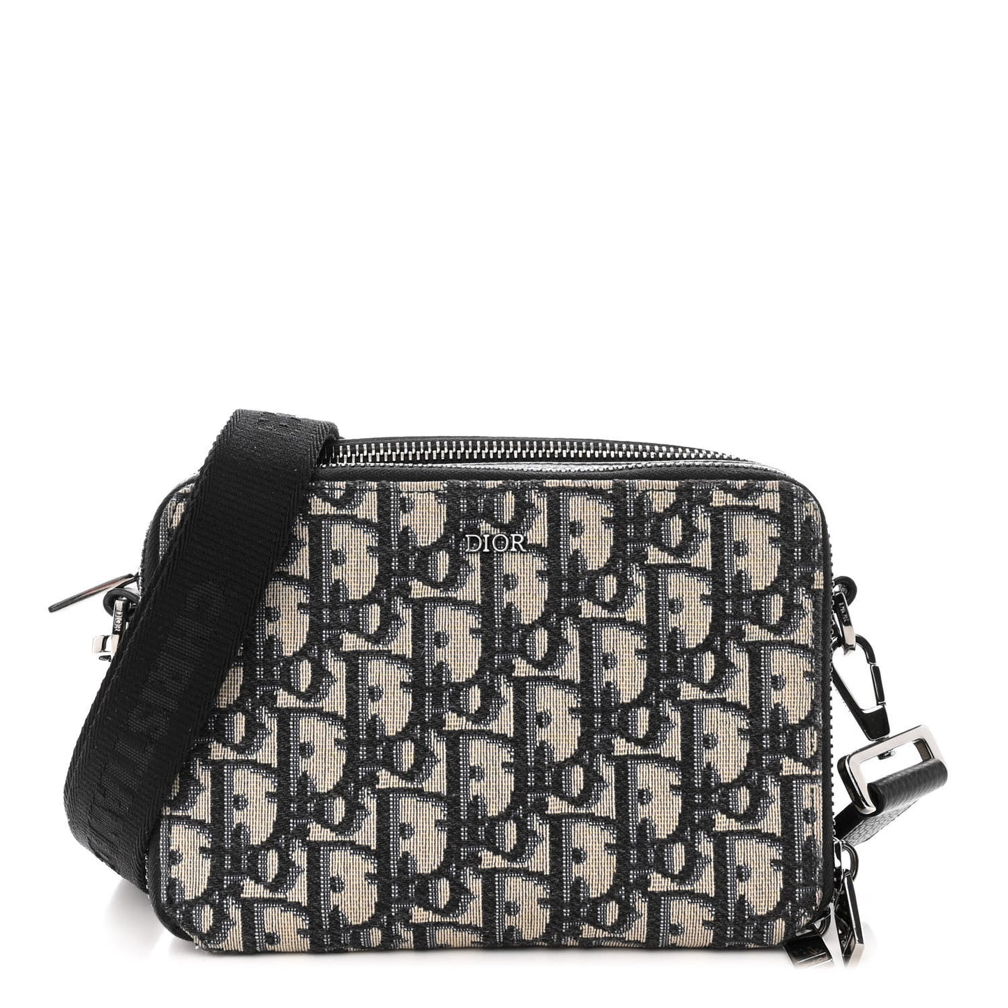 Oblique Pouch Beige Black