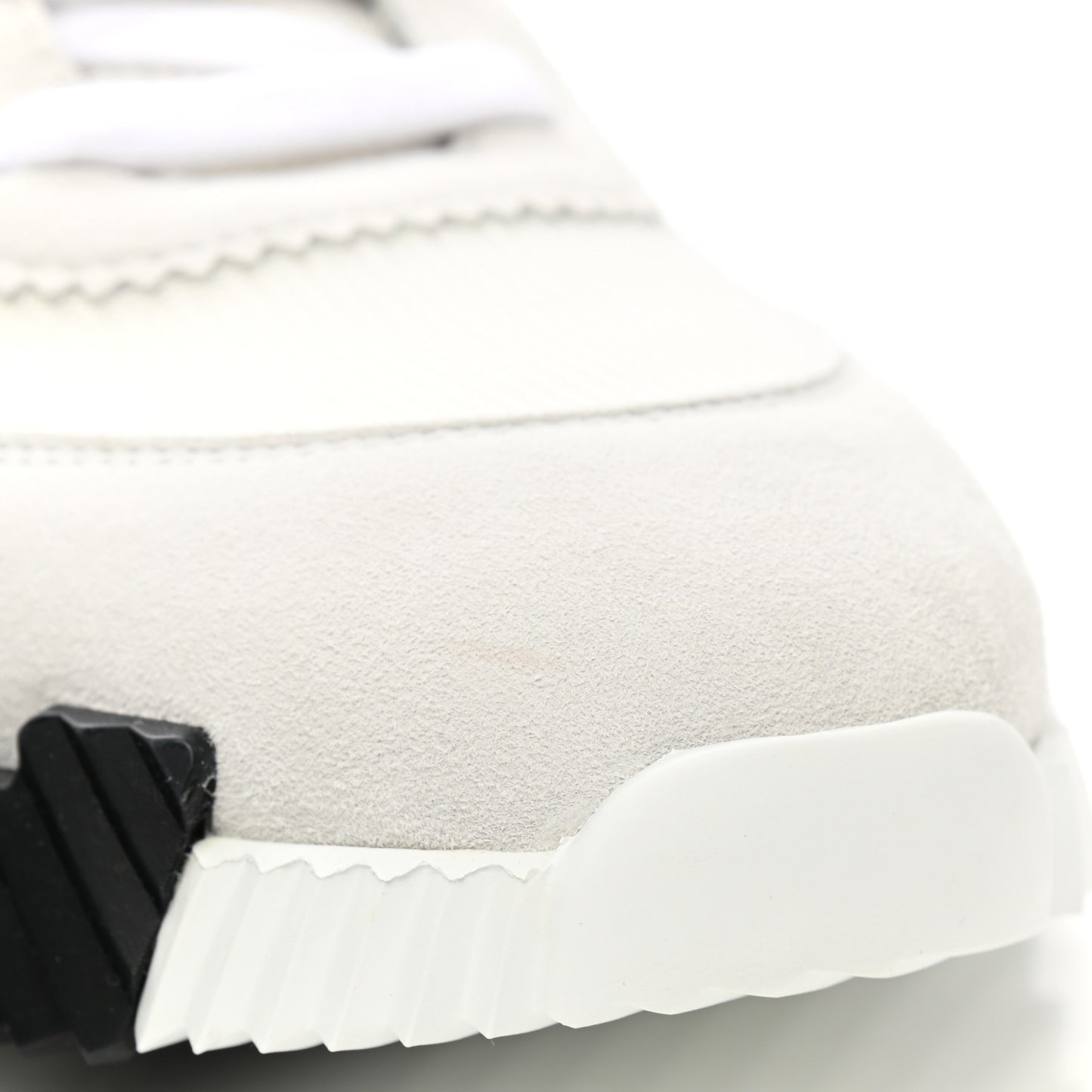Technical Canvas Suede Goatskin Bouncing Sneakers 42 White Orange