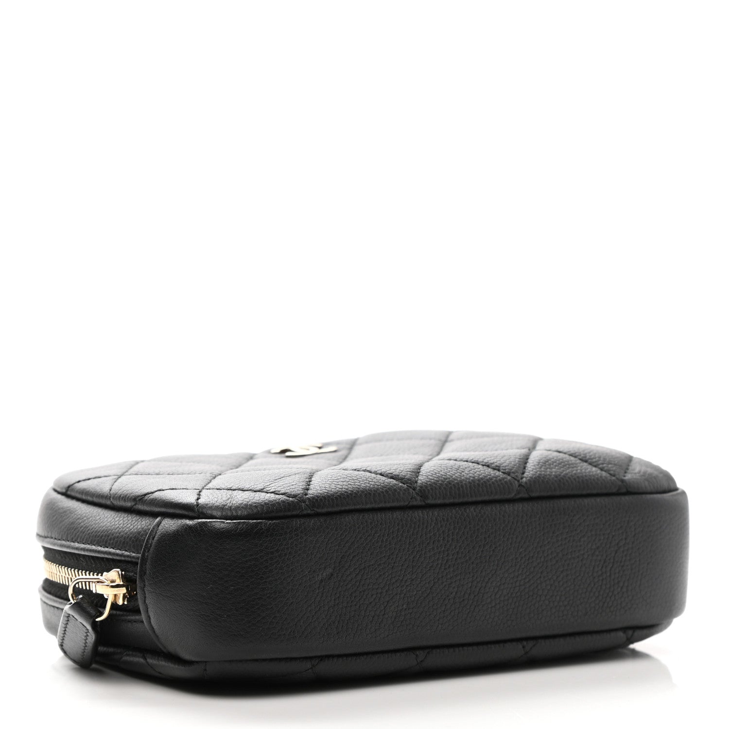 Chanel Caviar Quilted Small Curvy Pouch Cosmetic Case Black 4 of 7